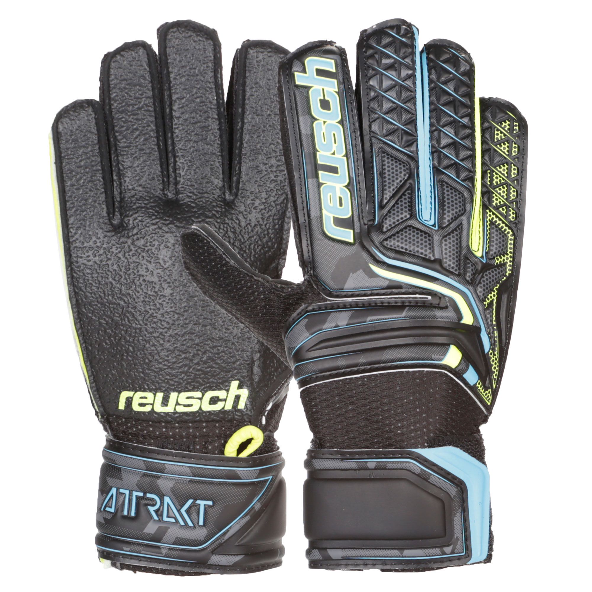 Guantes Attrakt RG Open Junior Negro - Fútbol Factory