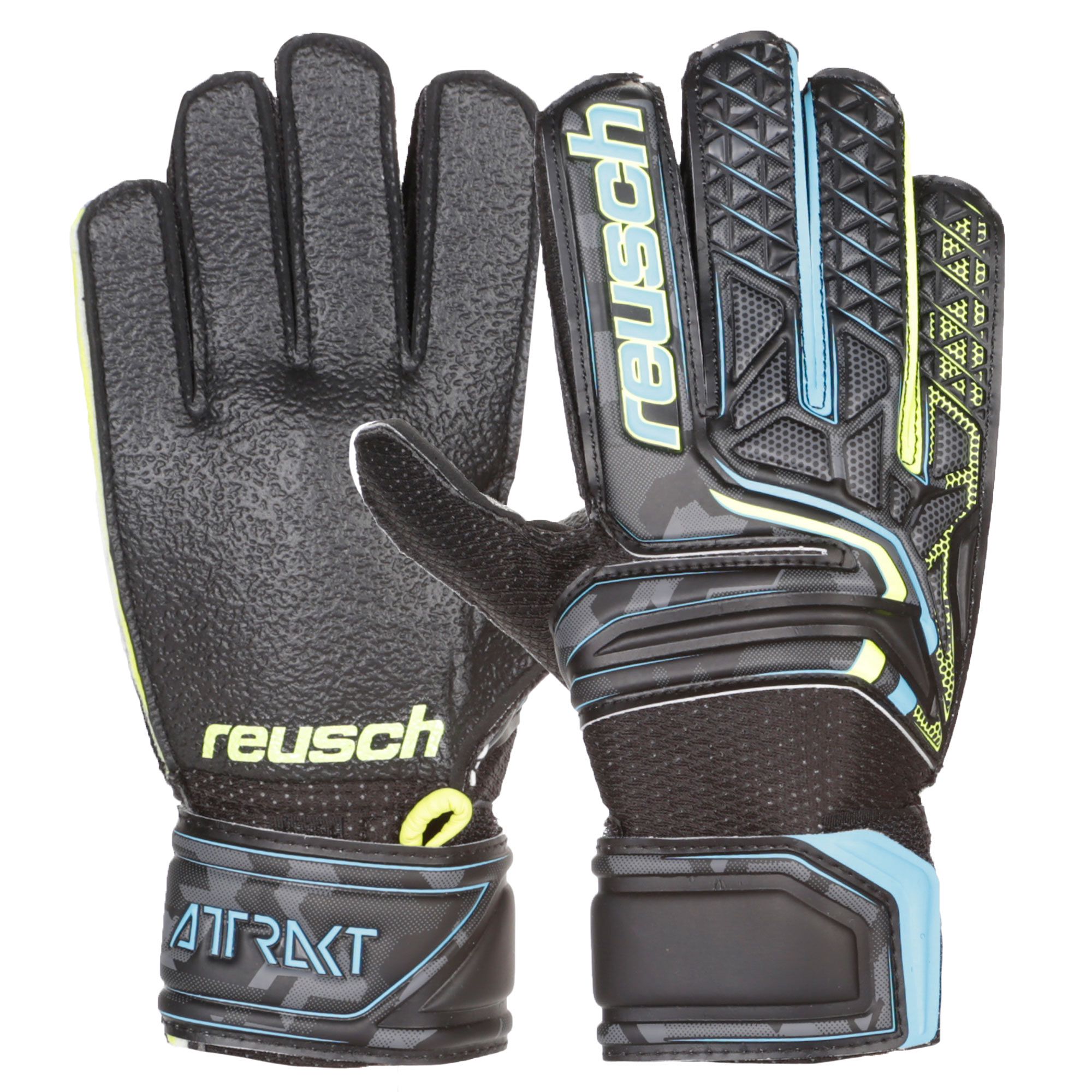 Guantes Attrakt SD Open Junior Negro - Fútbol Factory