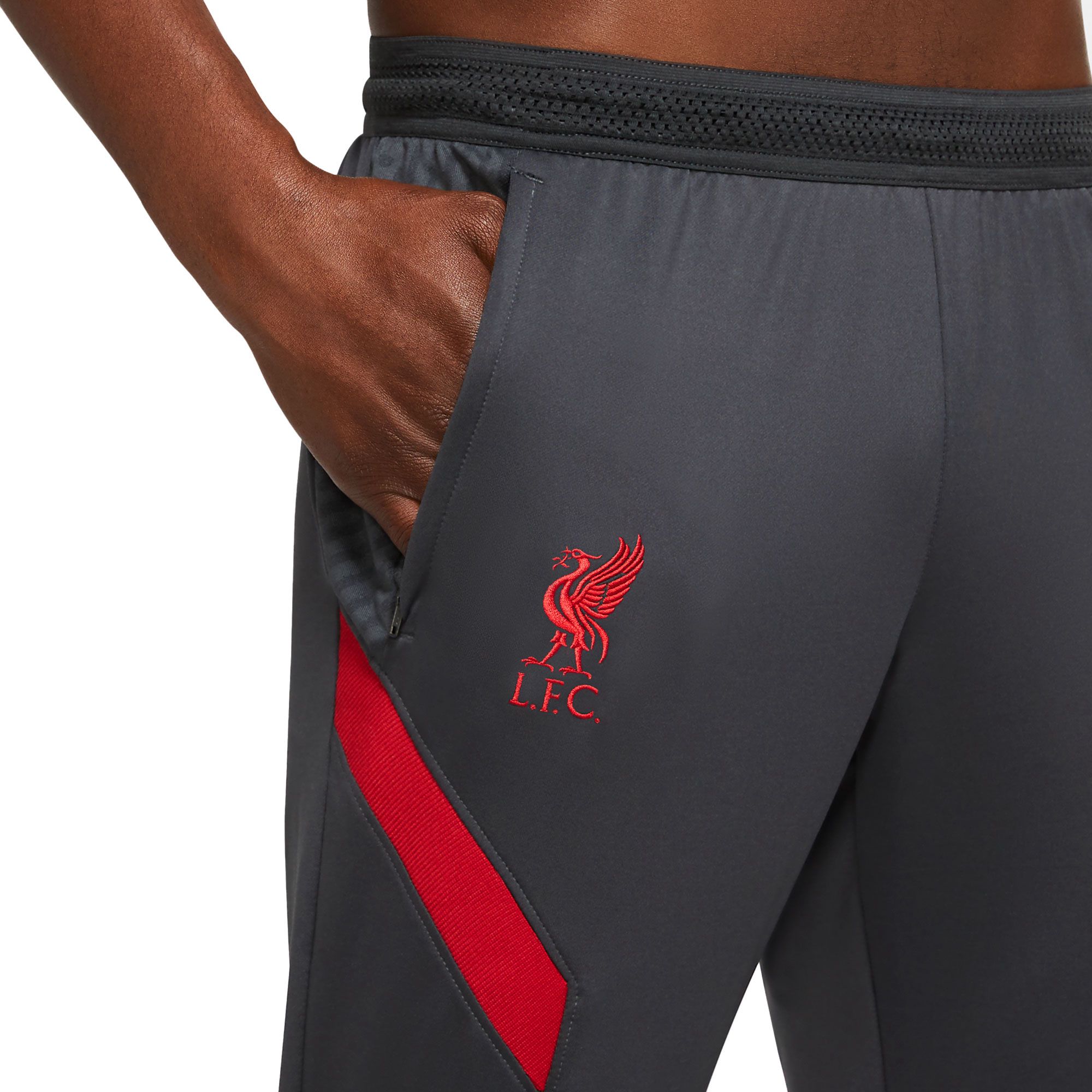 Pantalón Largo de Training Liverpool FC 2020/2021 Strike Gris Rojo - Fútbol Factory
