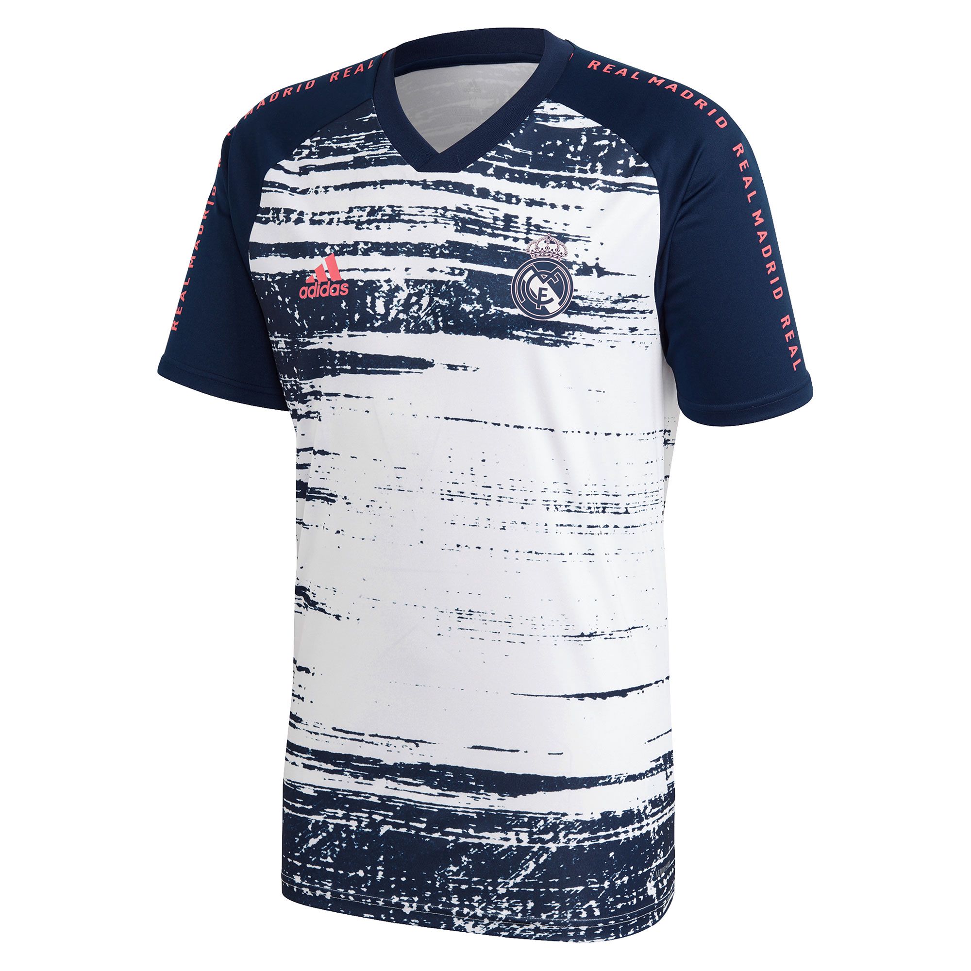 Camiseta de Calentamiento Real Madrid 2020/2021 Blanco Negro - Fútbol Factory