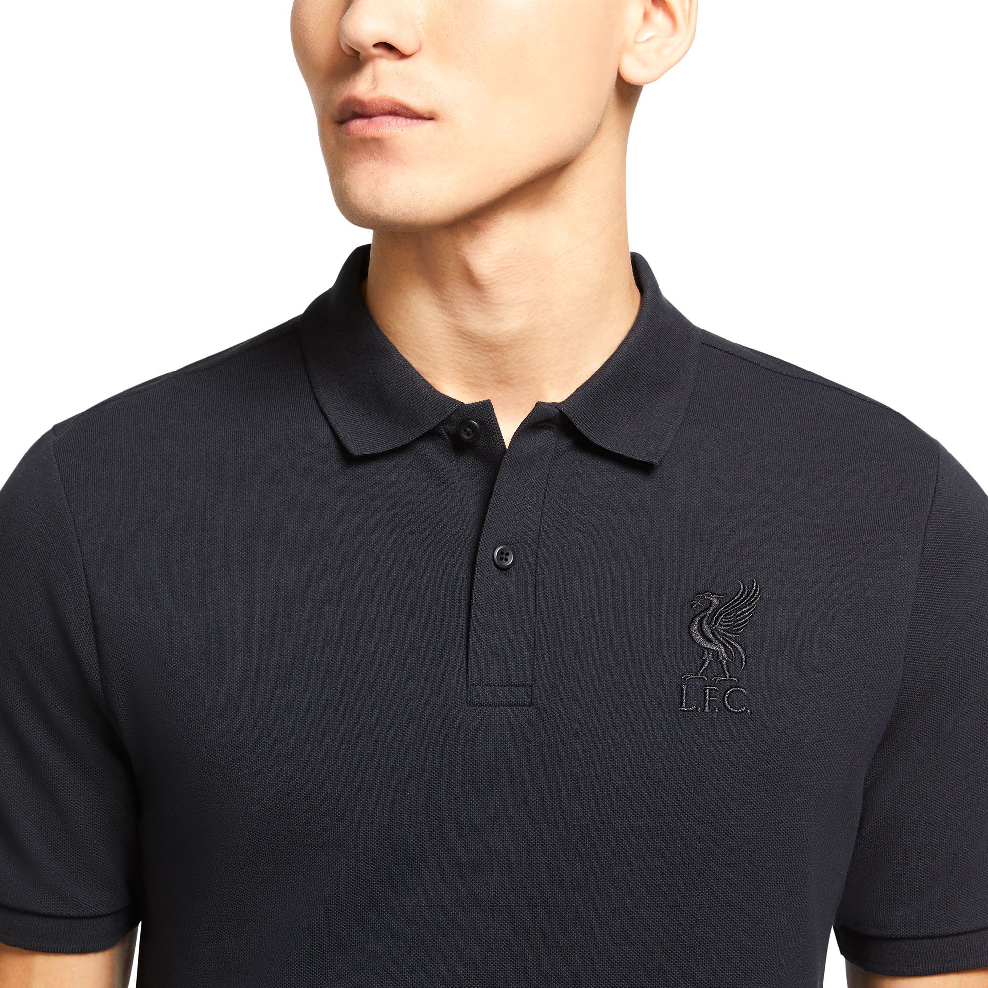 Polo de Paseo Liverpool FC 2020/2021 NSW Negro - Fútbol Factory