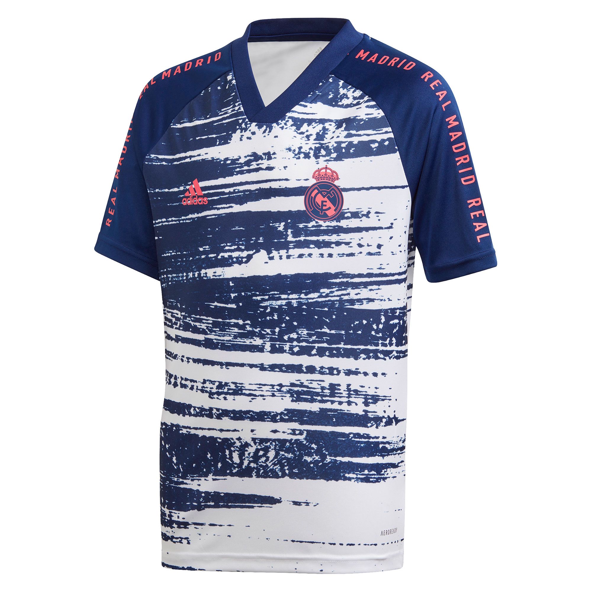Camiseta de Calentamiento Real Madrid 2020/2021 Junior Blanco Marino - Fútbol Factory