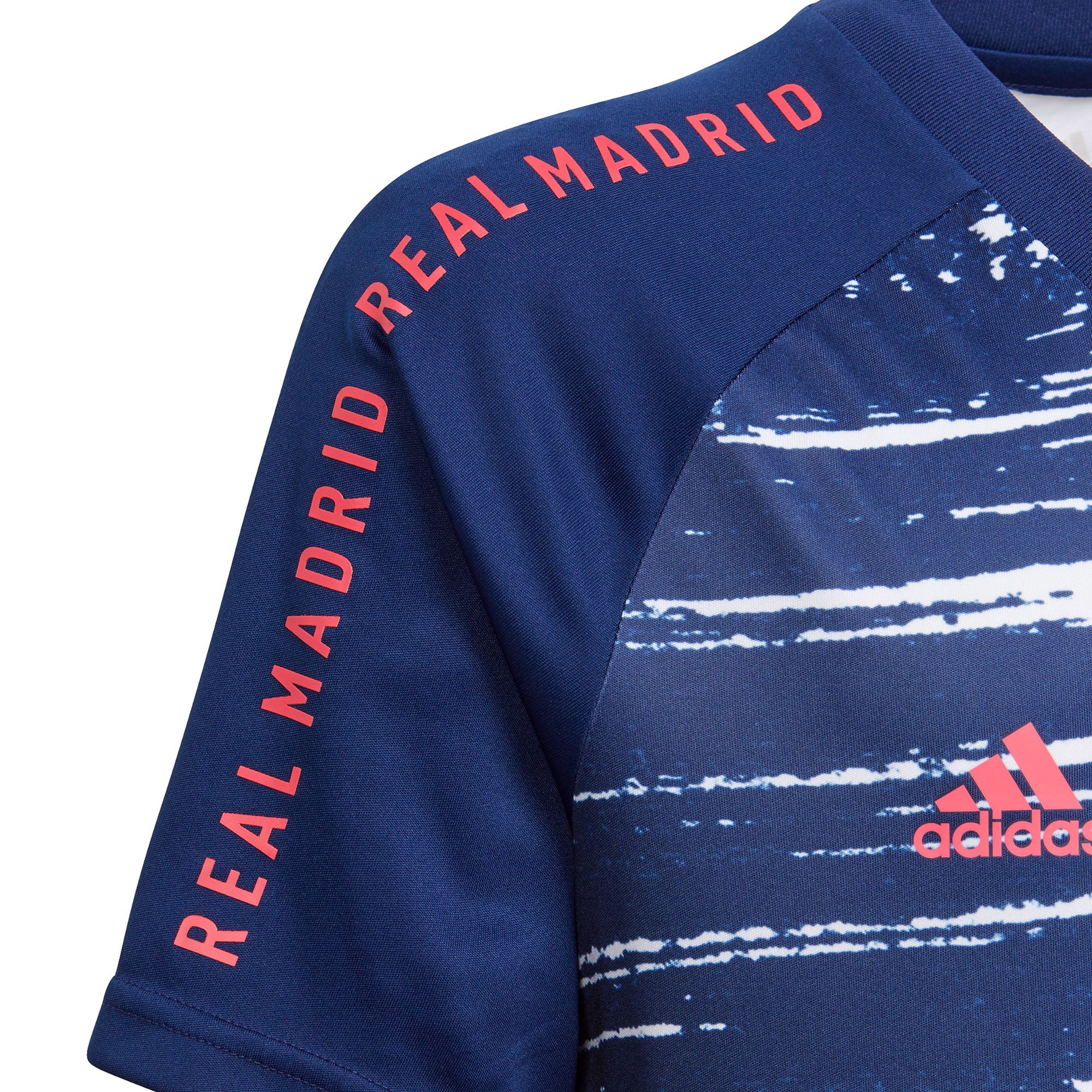 Camiseta de Calentamiento Real Madrid 2020/2021 Junior Blanco Marino - Fútbol Factory