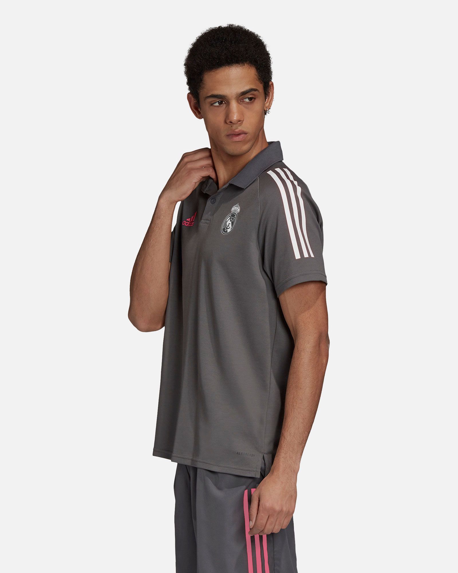 Polo de Paseo Real Madrid 2020/2021 Gris - Fútbol Factory