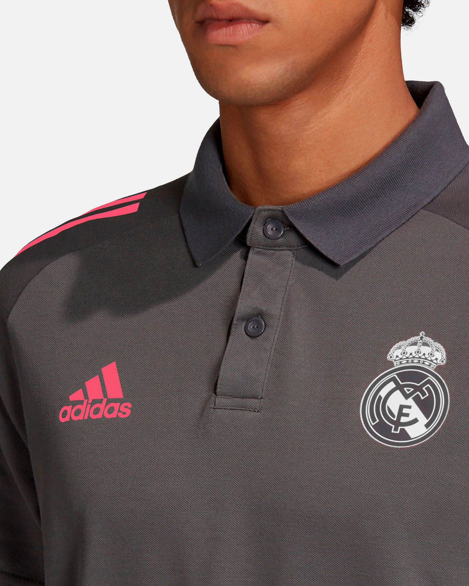 Polo de Paseo Real Madrid 2020/2021 Gris - Fútbol Factory