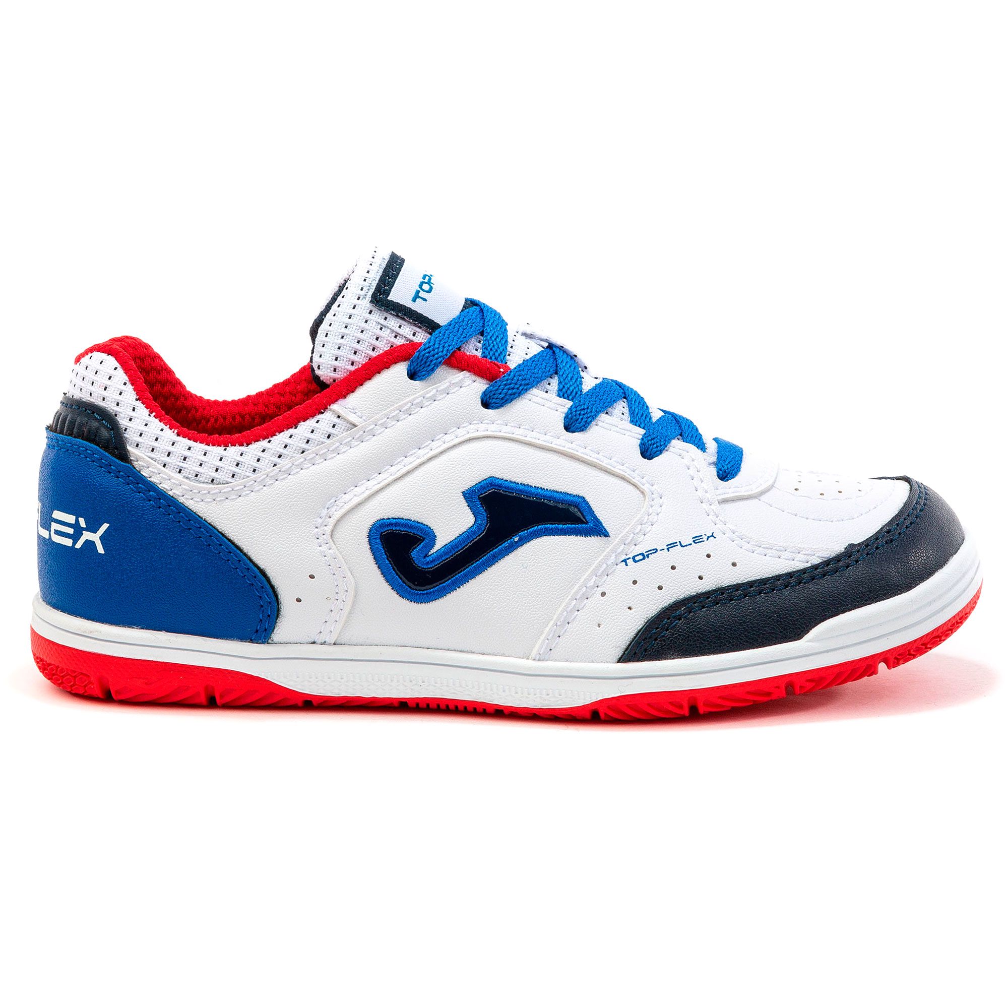 Zapatillas de Fútbol Sala Top Flex Junior Azul Blanco - Fútbol Factory