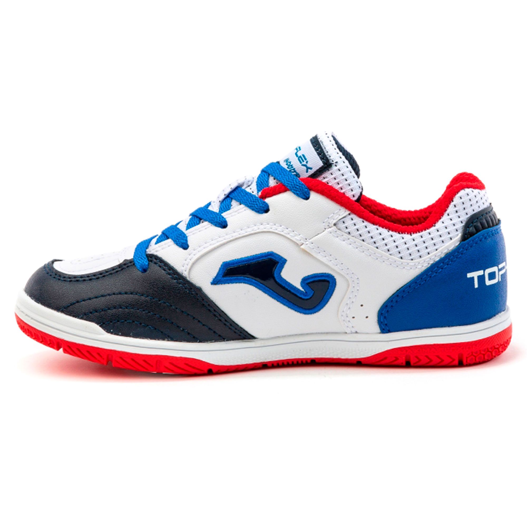 Zapatillas de Fútbol Sala Top Flex Junior Azul Blanco - Fútbol Factory