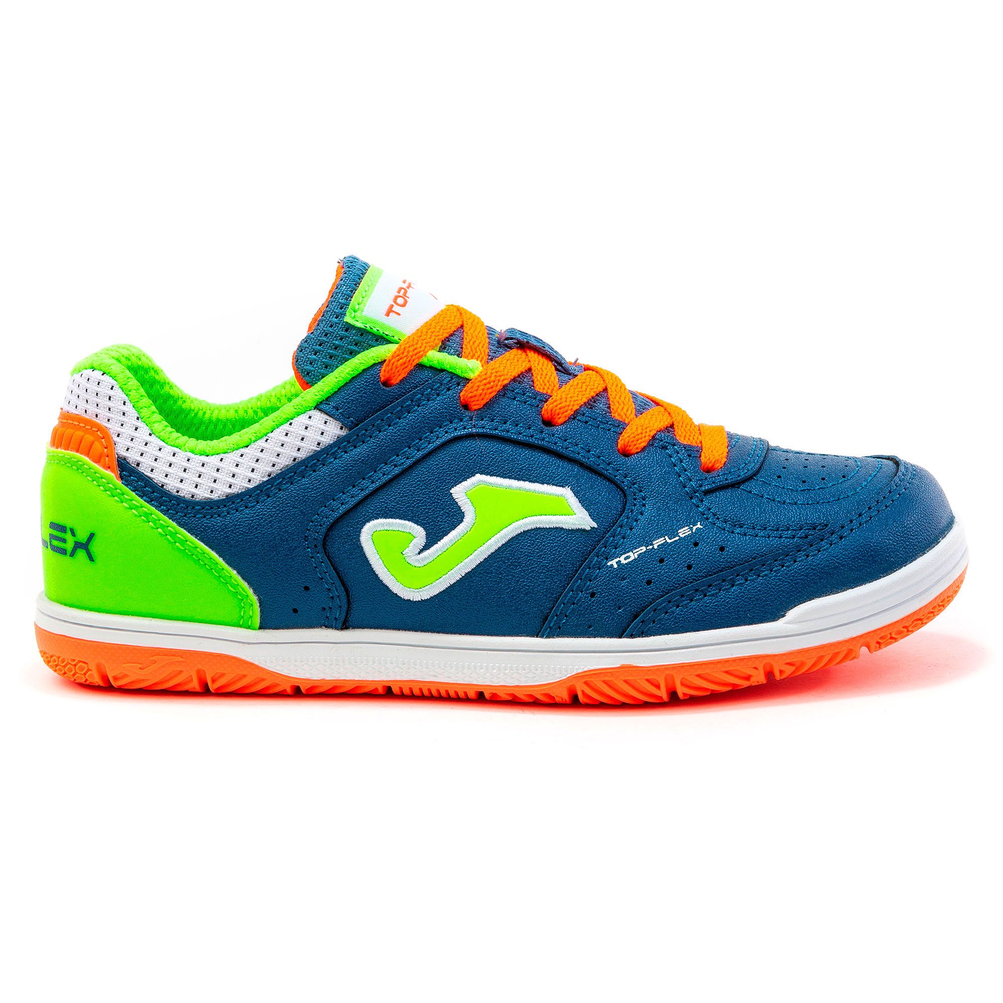 Zapatillas de Fútbol Sala Top Flex Junior Marino Flúor - Fútbol Factory