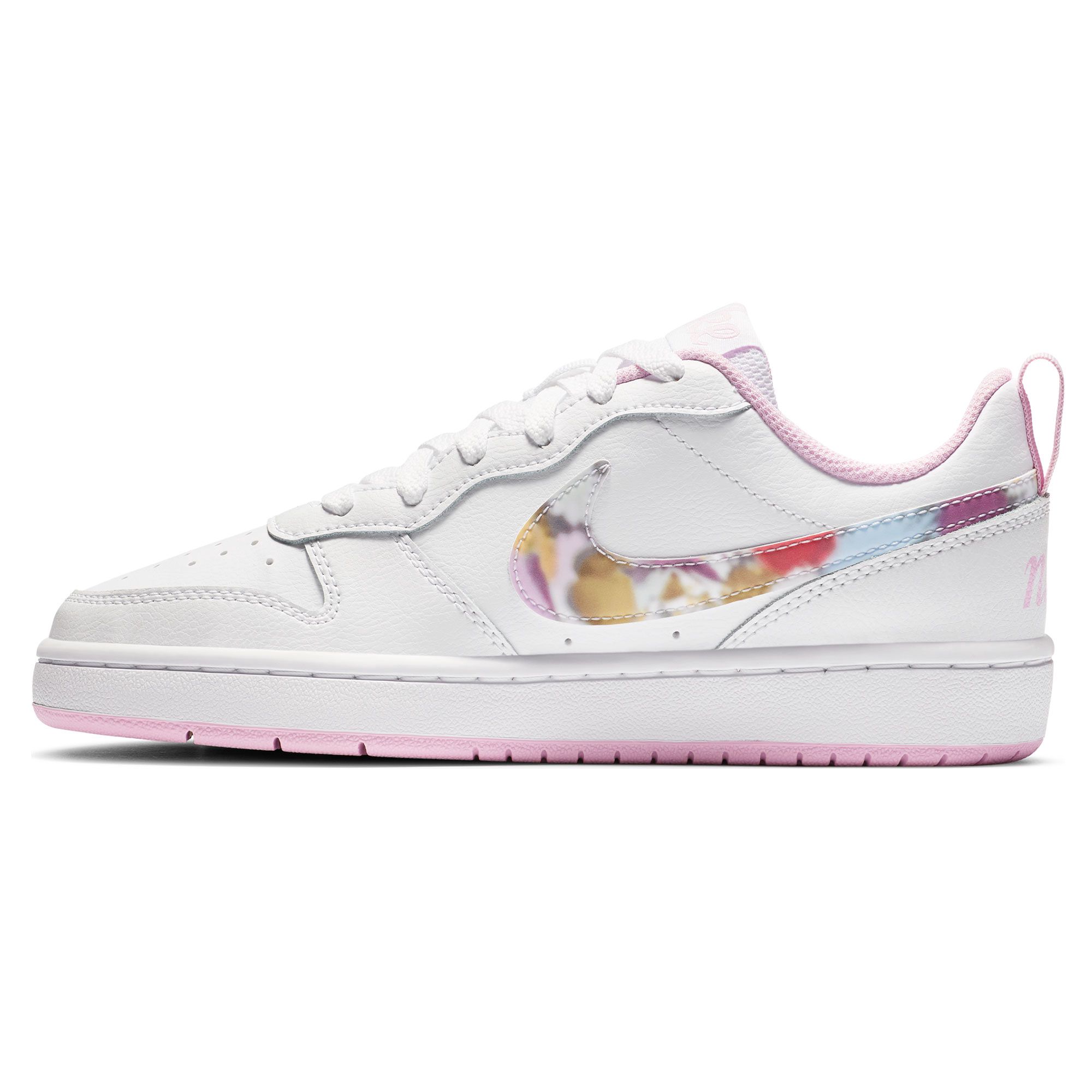 Zapatillas Court Borough Low Junior Blanco Rosa - Fútbol Factory