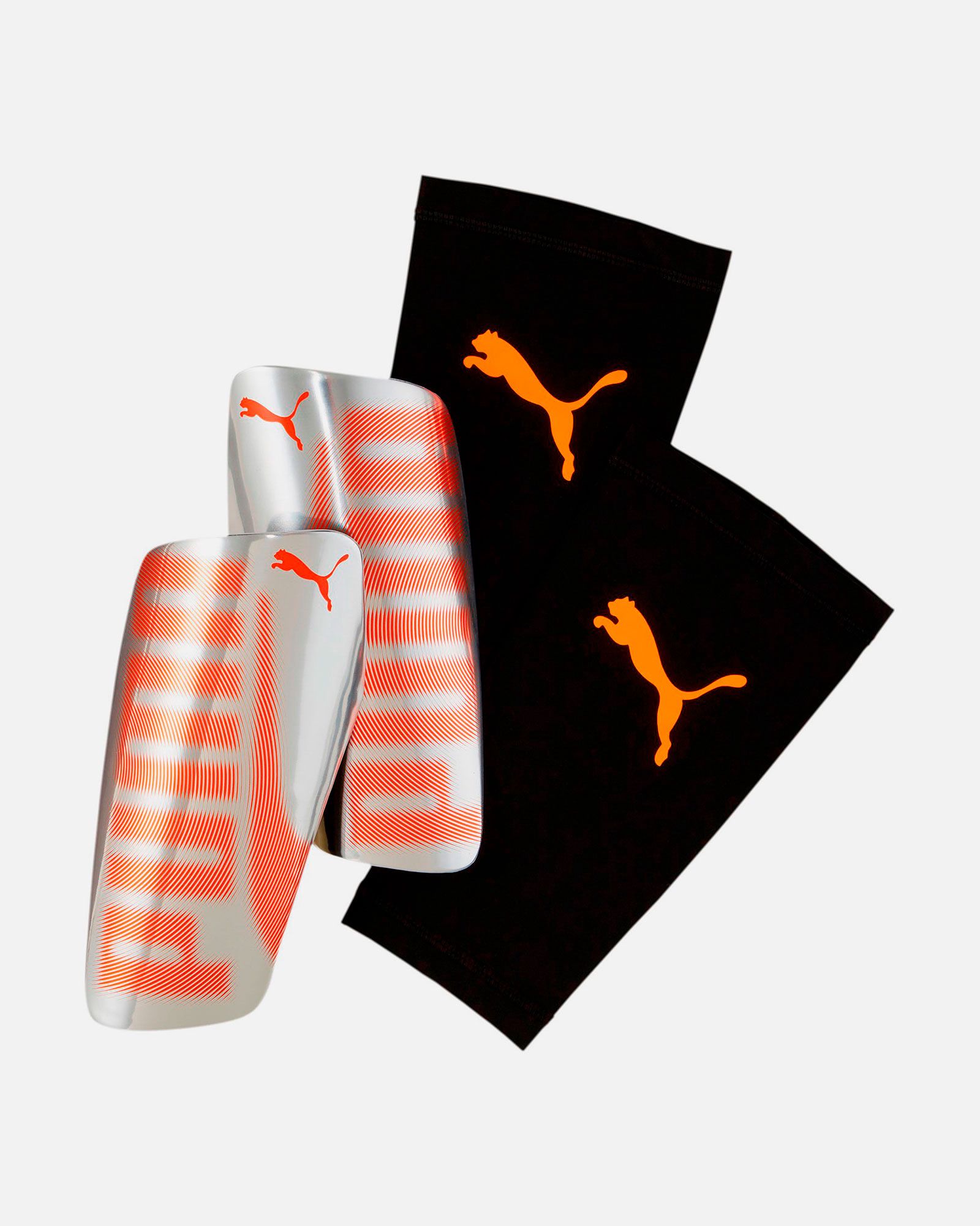 Espinilleras StandalONE Blanco Naranja - Fútbol Factory