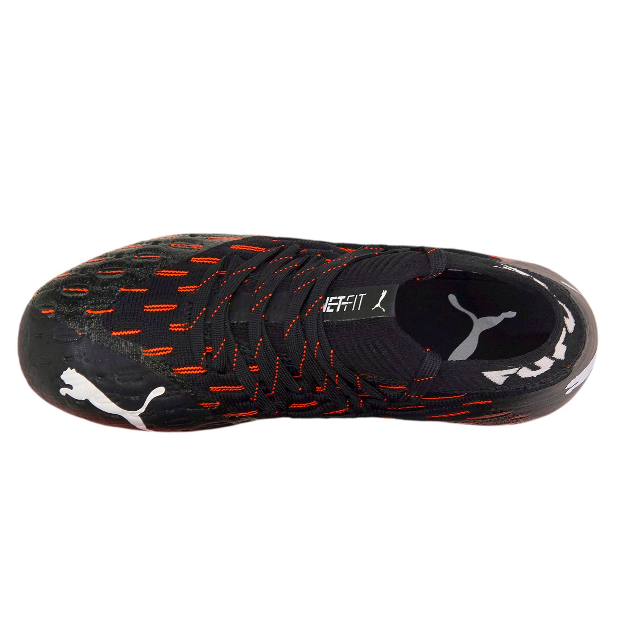 Botas de fútbol Puma Future 6.1 NETFIT FG/AG Junior Negro Naranja - Fútbol Factory
