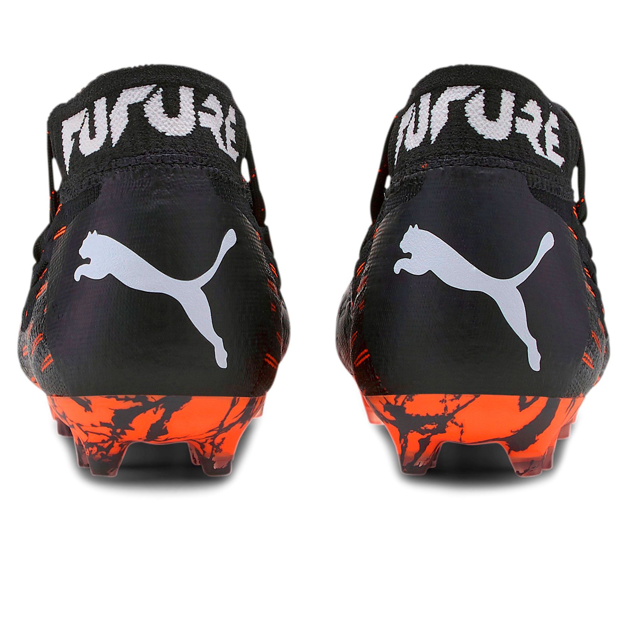 Botas de fútbol Puma Future 6.1 NETFIT FG/AG Junior Negro Naranja - Fútbol Factory