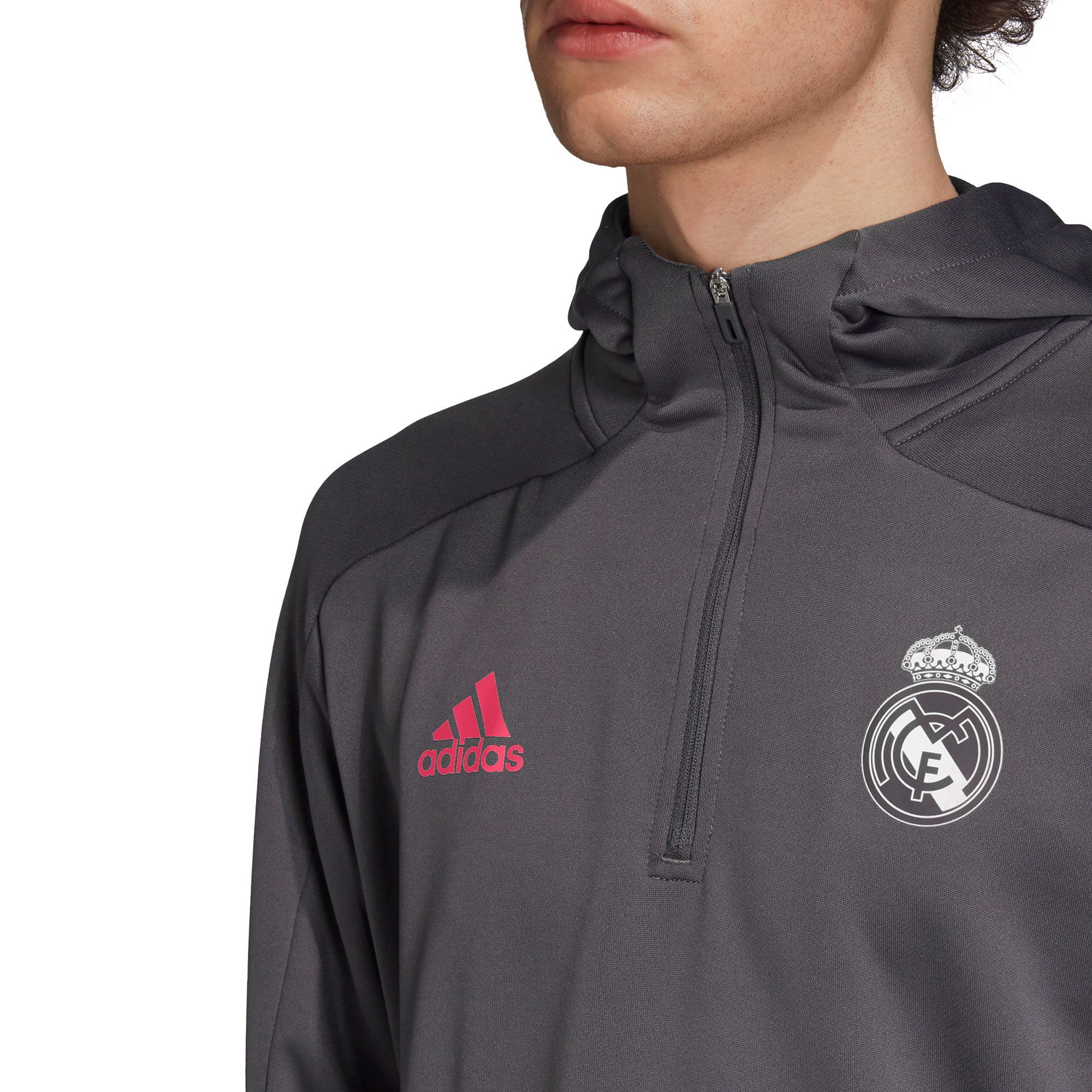 Sudadera con Capucha de Paseo del Real Madrid 2020/2021 Gris - Fútbol Factory