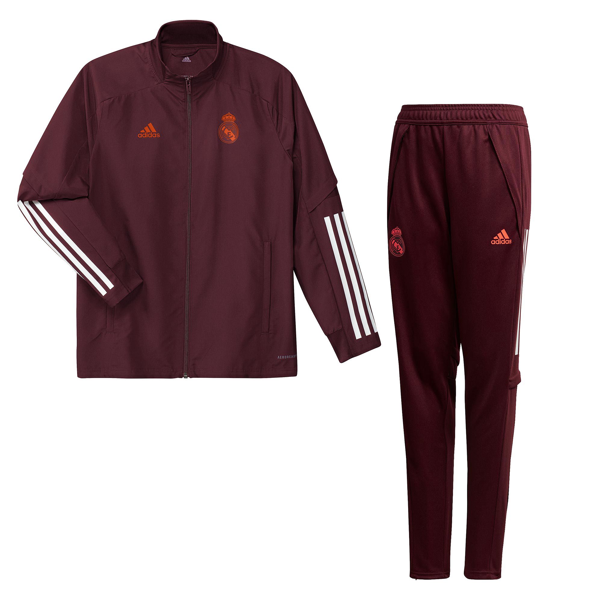 Chándal de Prepartido Real Madrid 2020/2021 UCL Junior Granate - Fútbol Factory