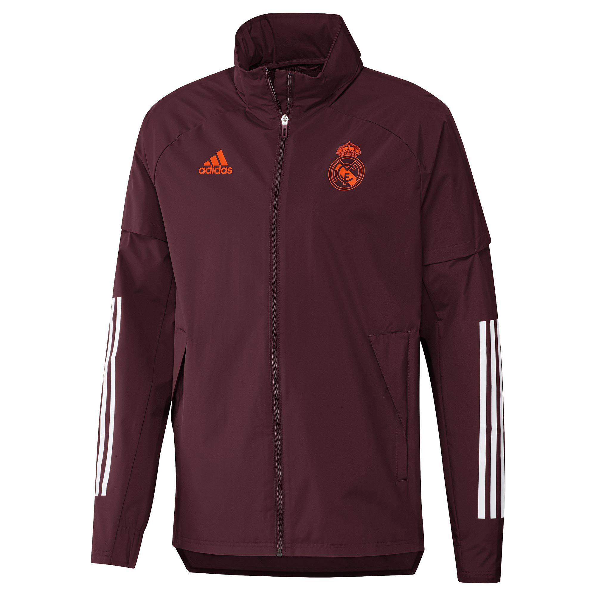 Chubasquero de Training Real Madrid 2020/2021 AW Granate - Fútbol Factory