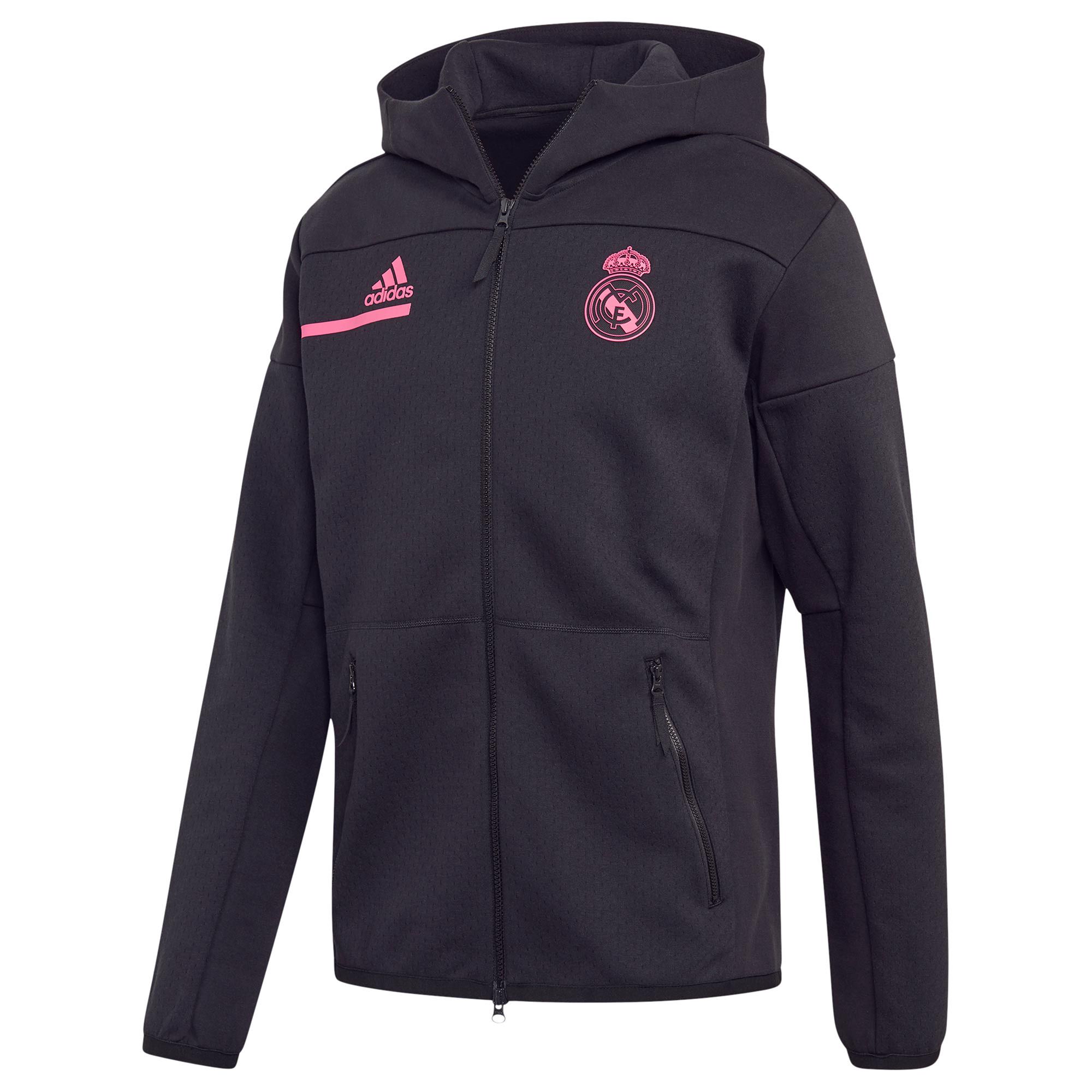 Chaqueta Prepartido Real Madrid 2020/2021 ZNE Negro Rosa - Fútbol Factory
