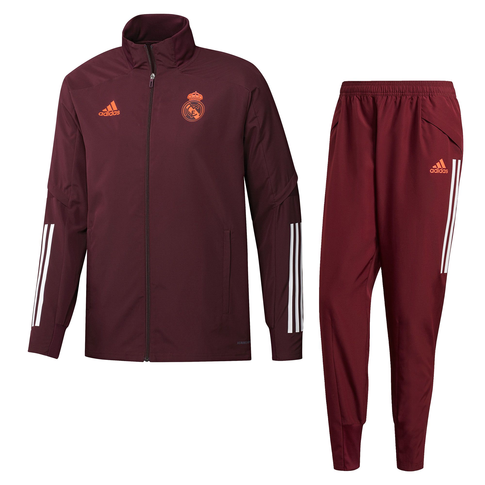 Chándal de Prepartido Real Madrid 2020/2021 Granate - Fútbol Factory