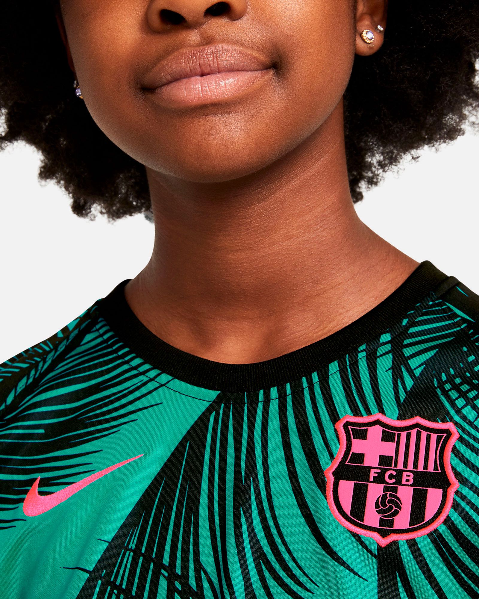 Camiseta de Calentamiento FC Barcelona 2020/2021 Junior Verde - Fútbol Factory