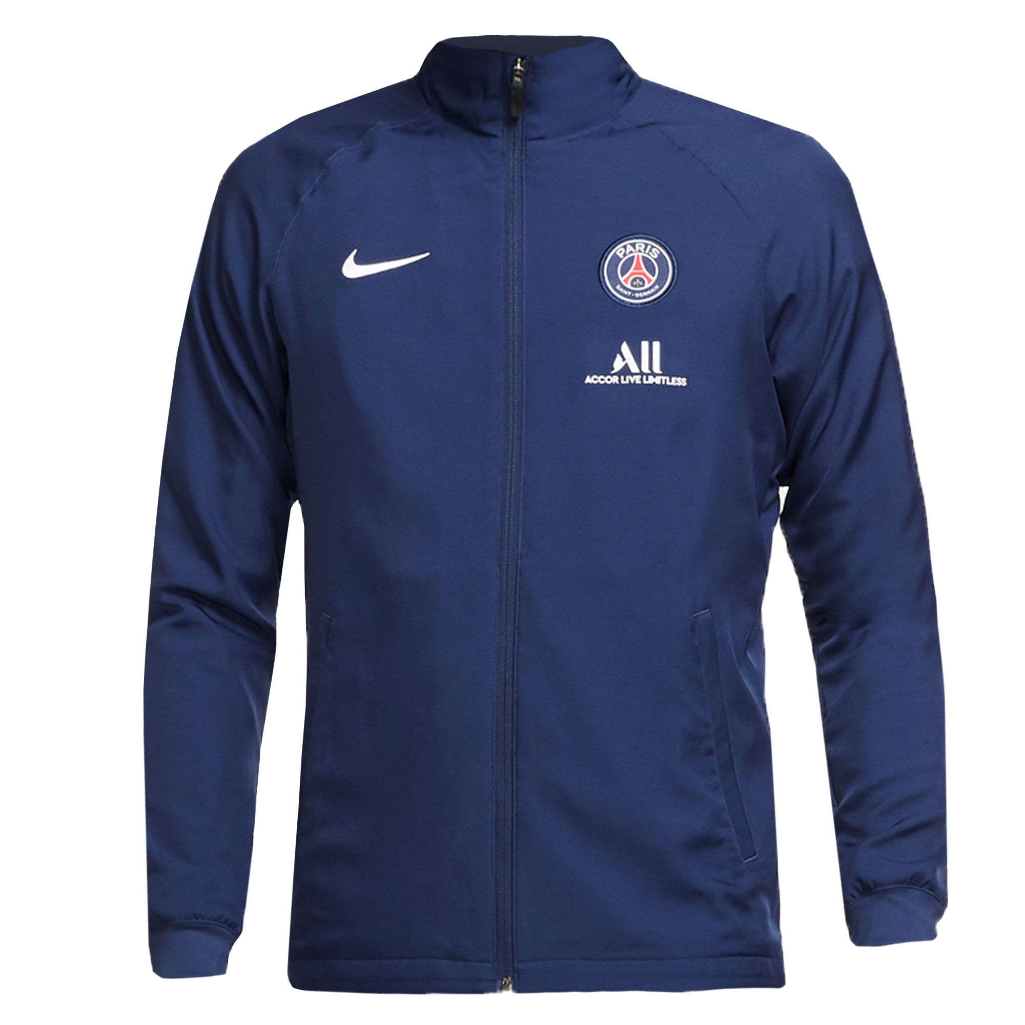 Chandal de Paseo PSG 2020/2021 Strike Blanco Marino - Fútbol Factory
