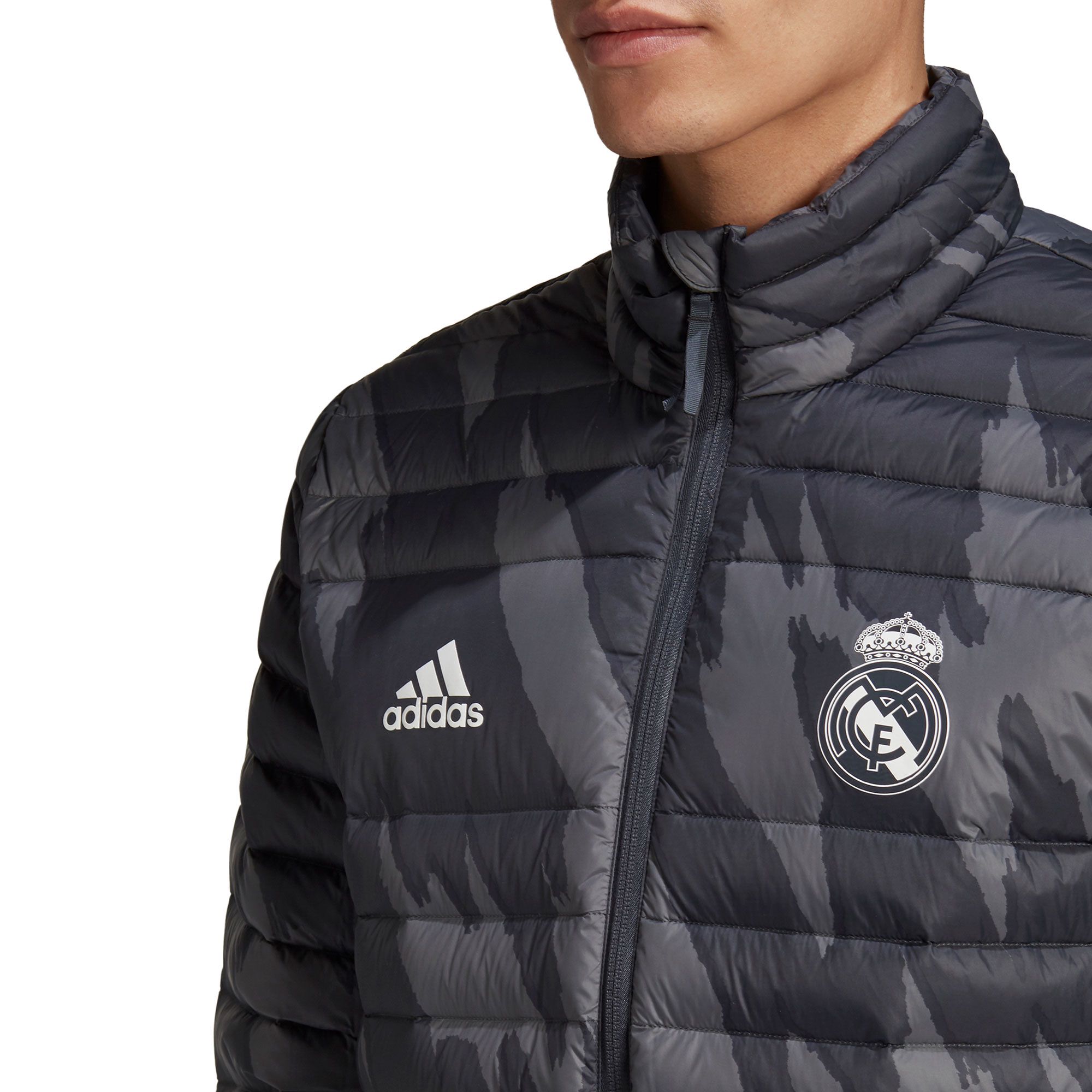 Abrigo de Paseo Real Madrid 2020/2021 LD Gris - Fútbol Factory
