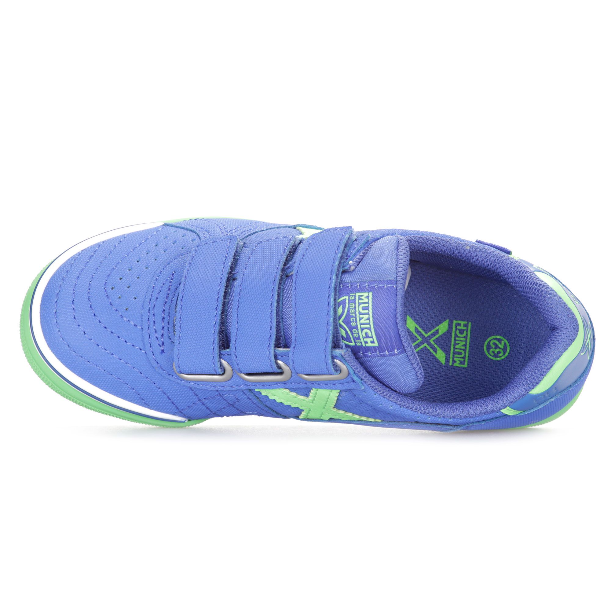 Zapatillas de Fútbol Sala G-3 Profit IN Velcro Junior Azul Verde - Fútbol Factory