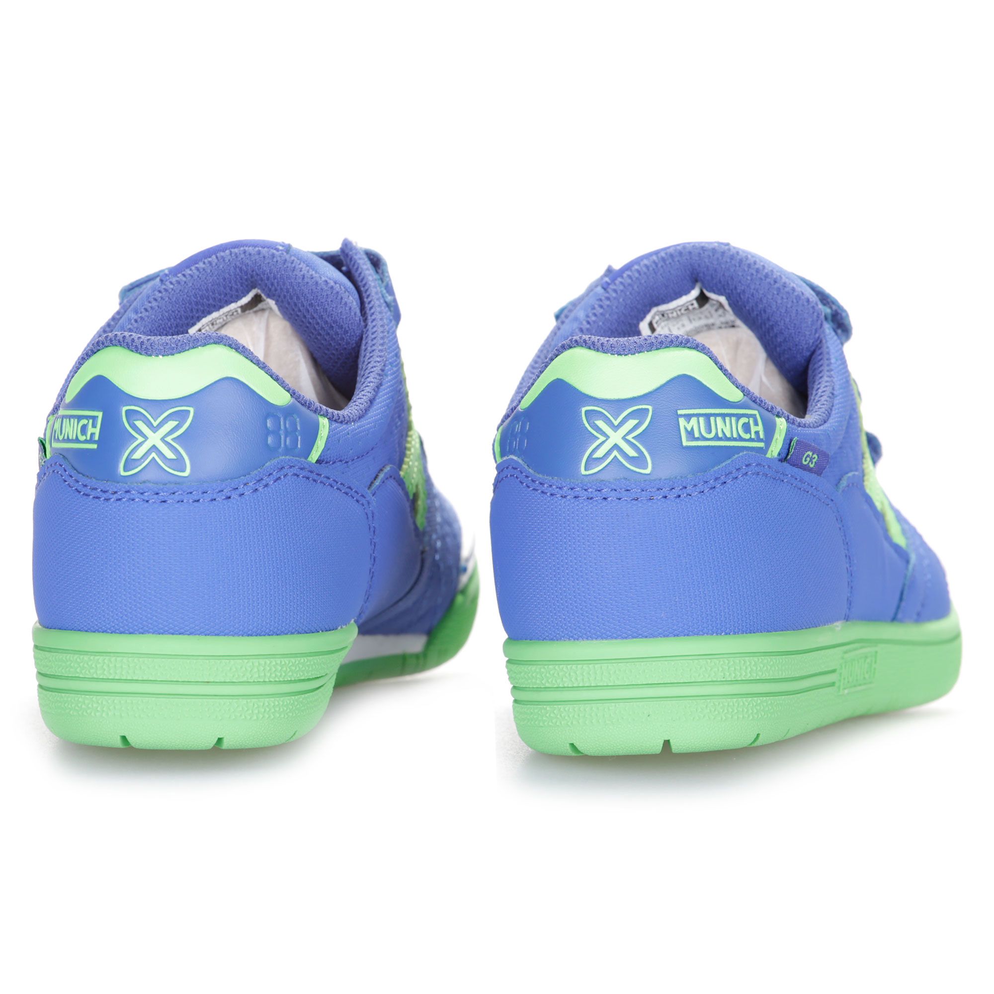 Zapatillas de Fútbol Sala G-3 Profit IN Velcro Junior Azul Verde - Fútbol Factory