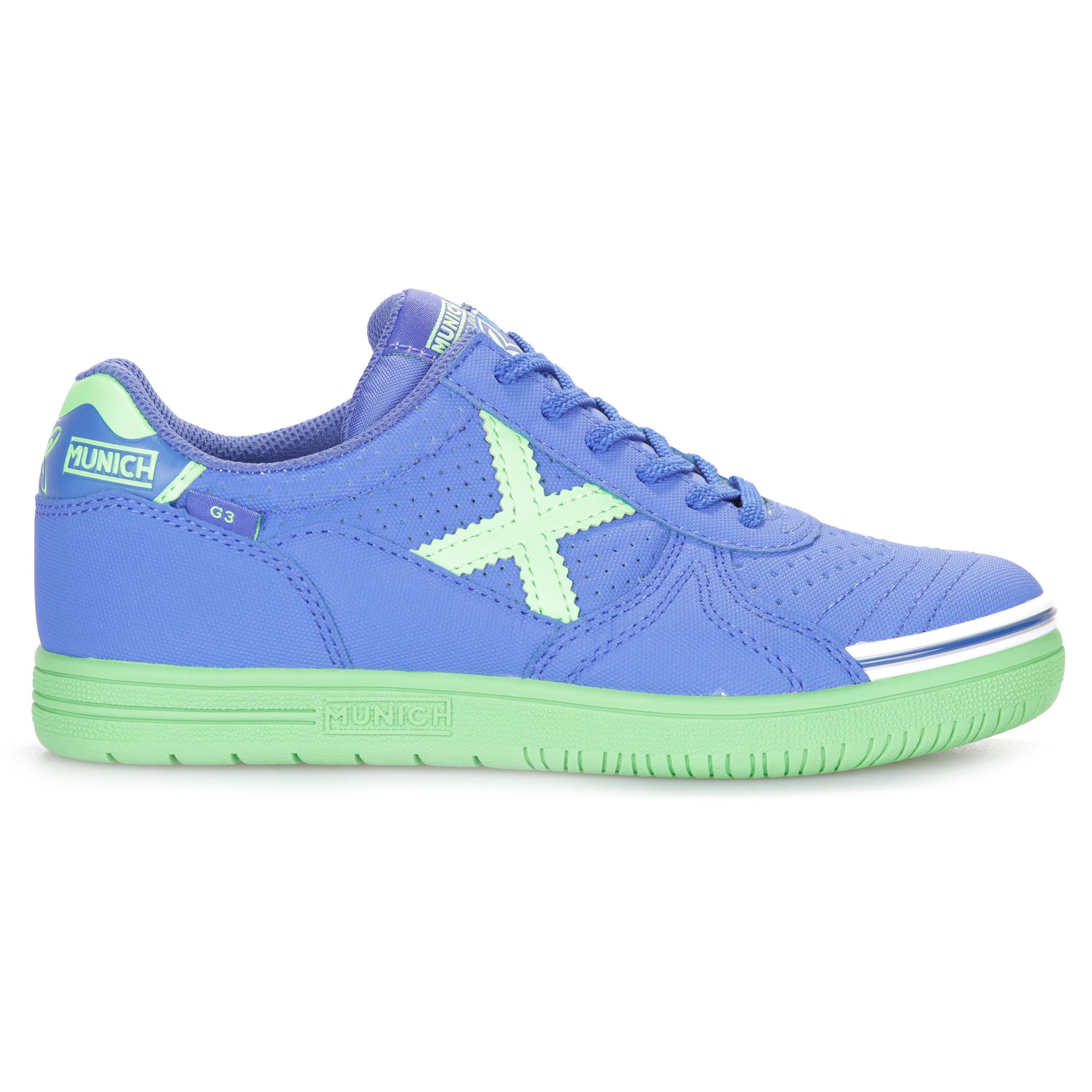 Zapatillas de Fútbol Sala G-3 Profit IN Junior Azul Verde - Fútbol Factory