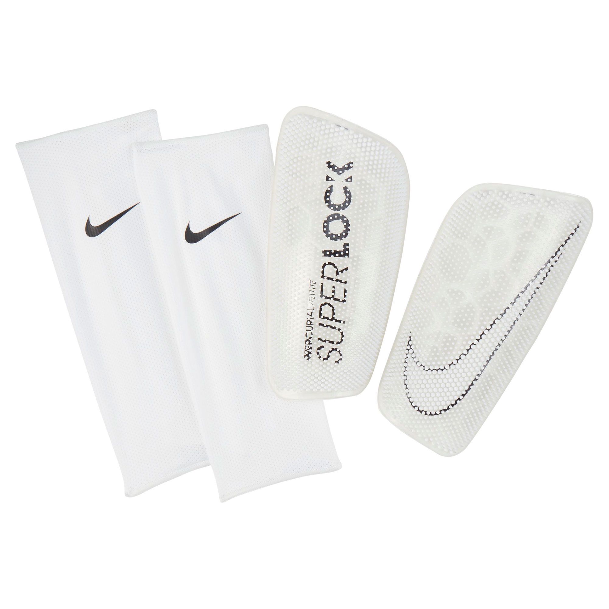 Espinilleras Nike Mercurial FlyLite SuperLock Blanco - Fútbol Factory