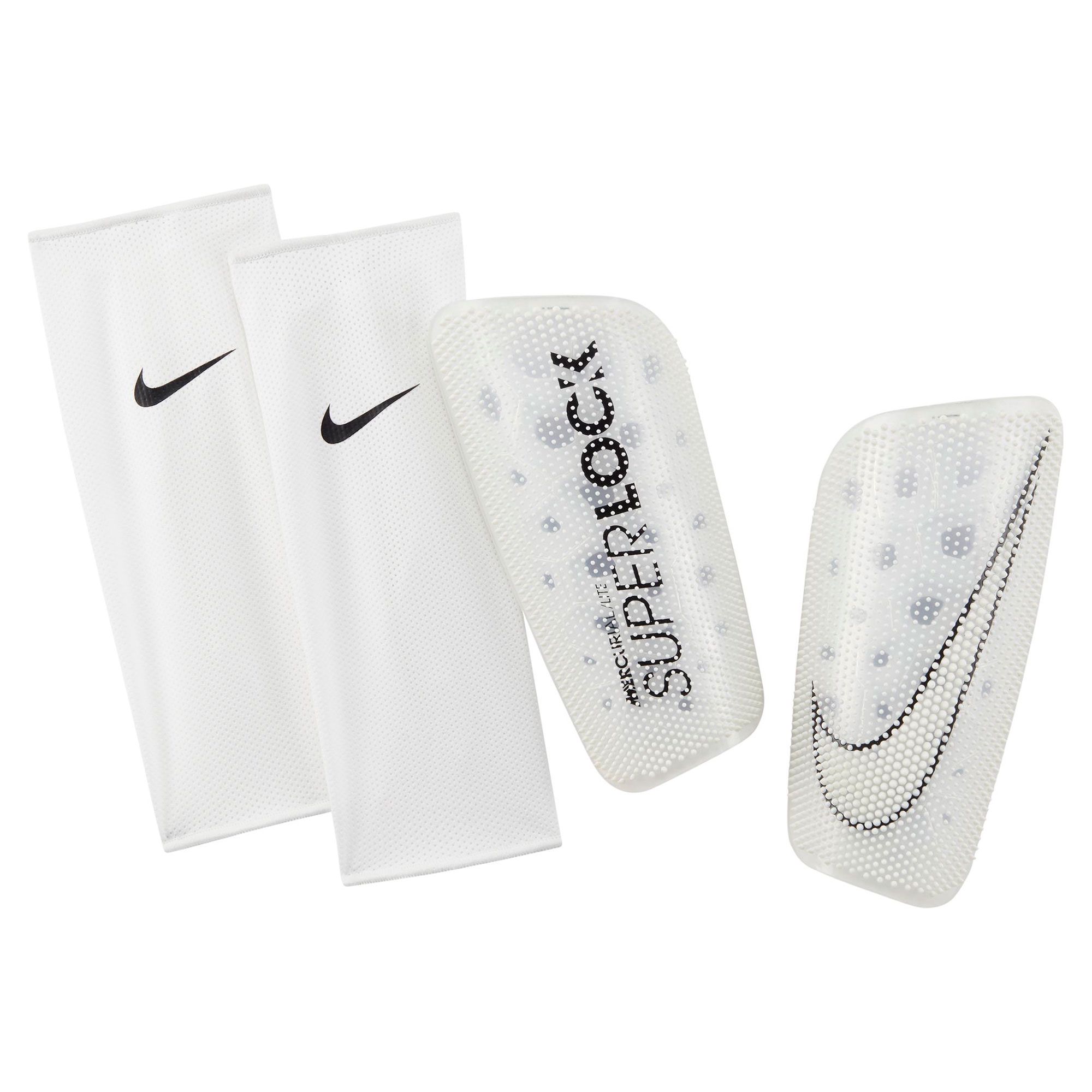 Espinilleras Nike Mercurial Lite SuperLock Blanco - Fútbol Factory
