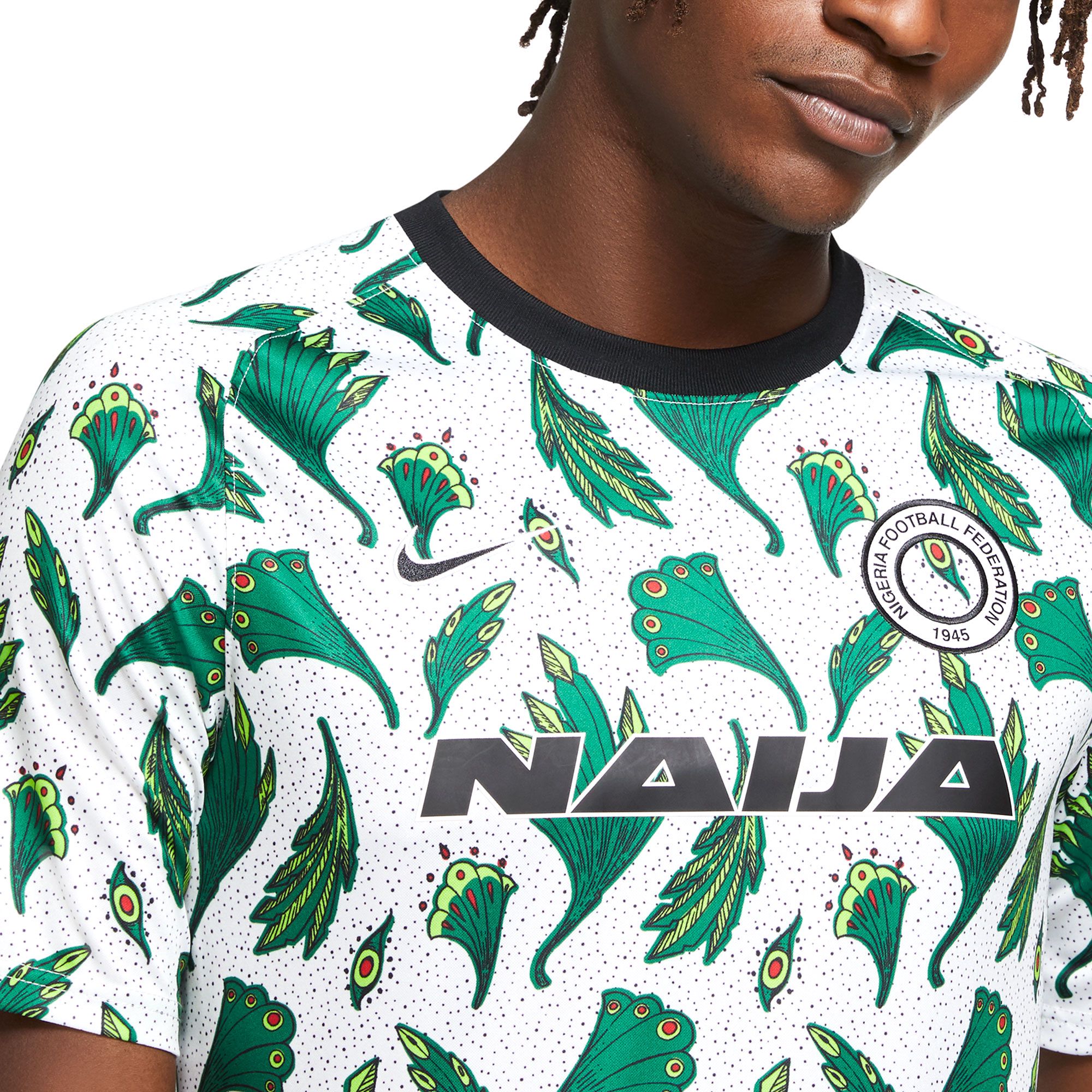Camiseta de Calentamiento Nigeria 2020/2021 Blanco Verde - Fútbol Factory