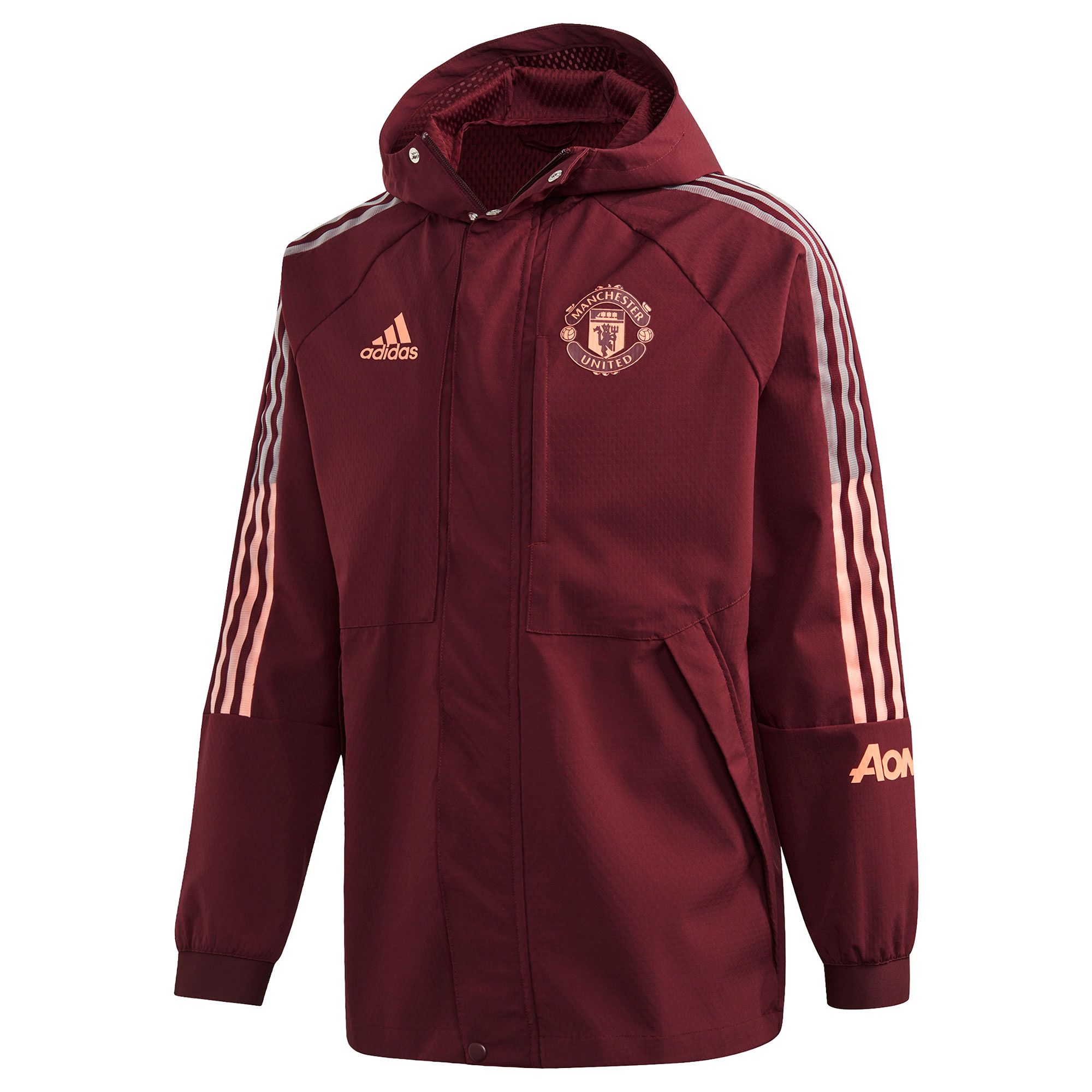 Abrigo de Paseo Manchester United 2020/2021 Travel Granate - Fútbol Factory