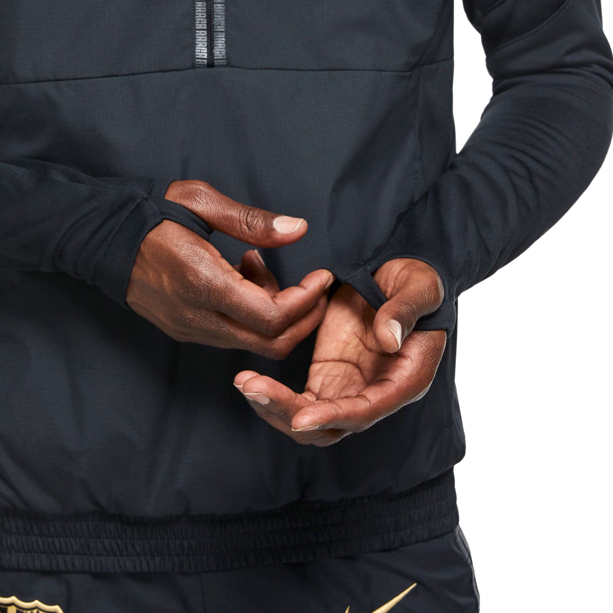 Sudadera de Training FC Barcelona 2020/2021 Performance Negro Dorado - Fútbol Factory
