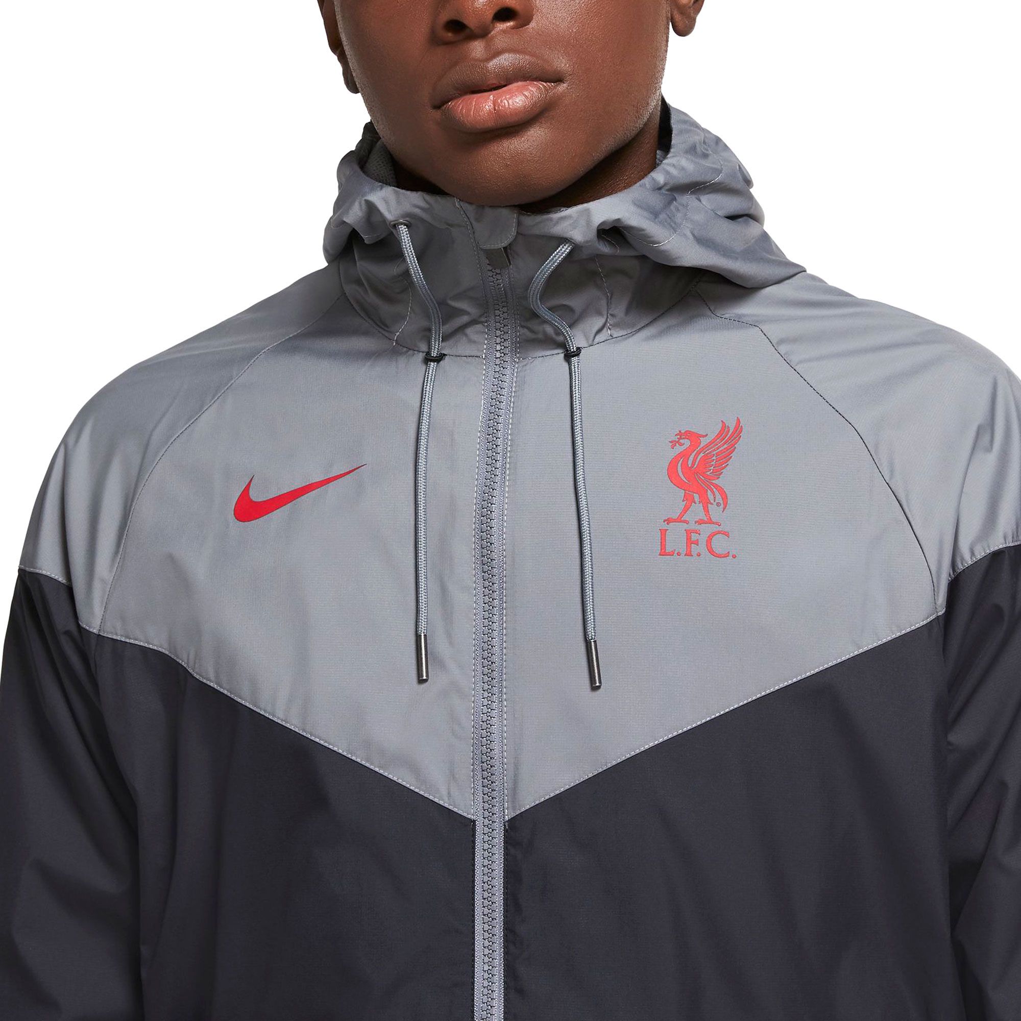 Chaqueta de Paseo Liverpool FC 2020/2021 WR Negro Gris - Fútbol Factory