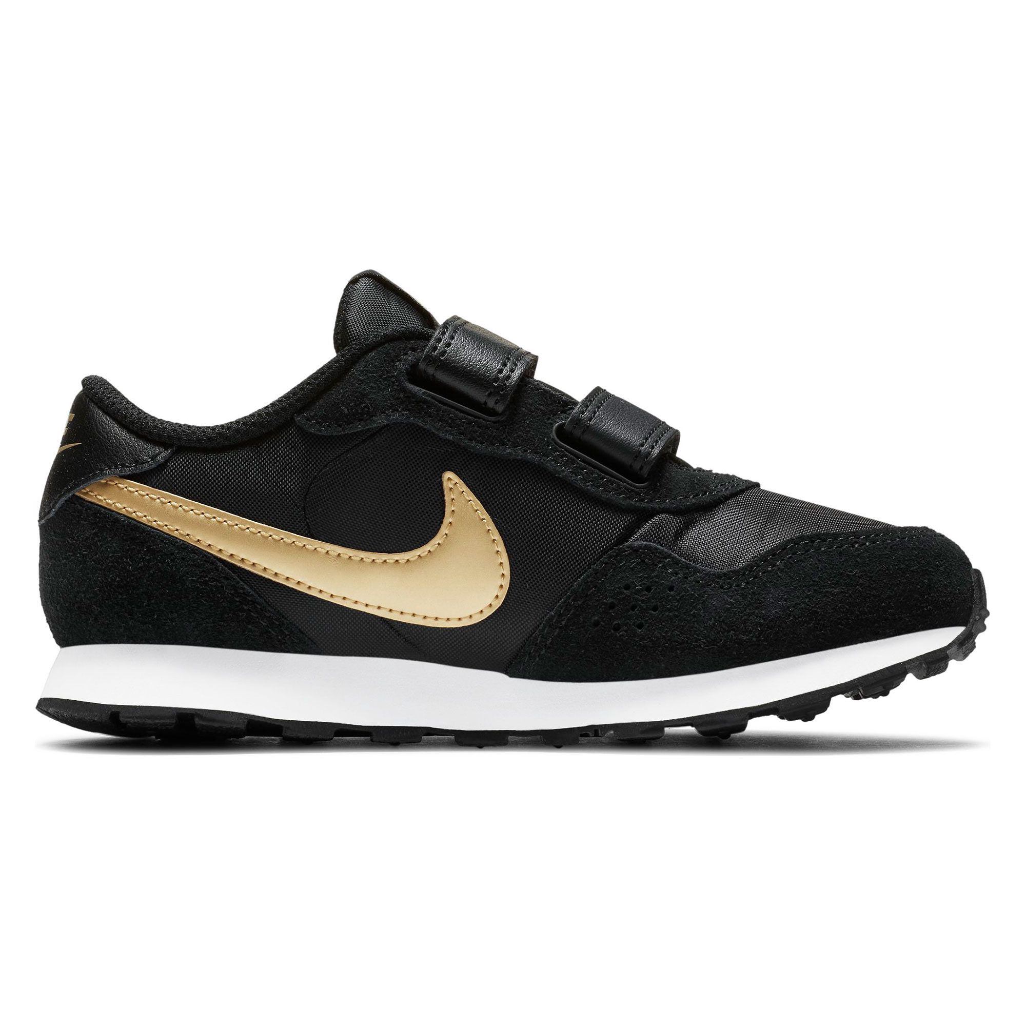 Zapatillas de Paseo MD Valiant Velcro Junior Negro Dorado - Fútbol Factory