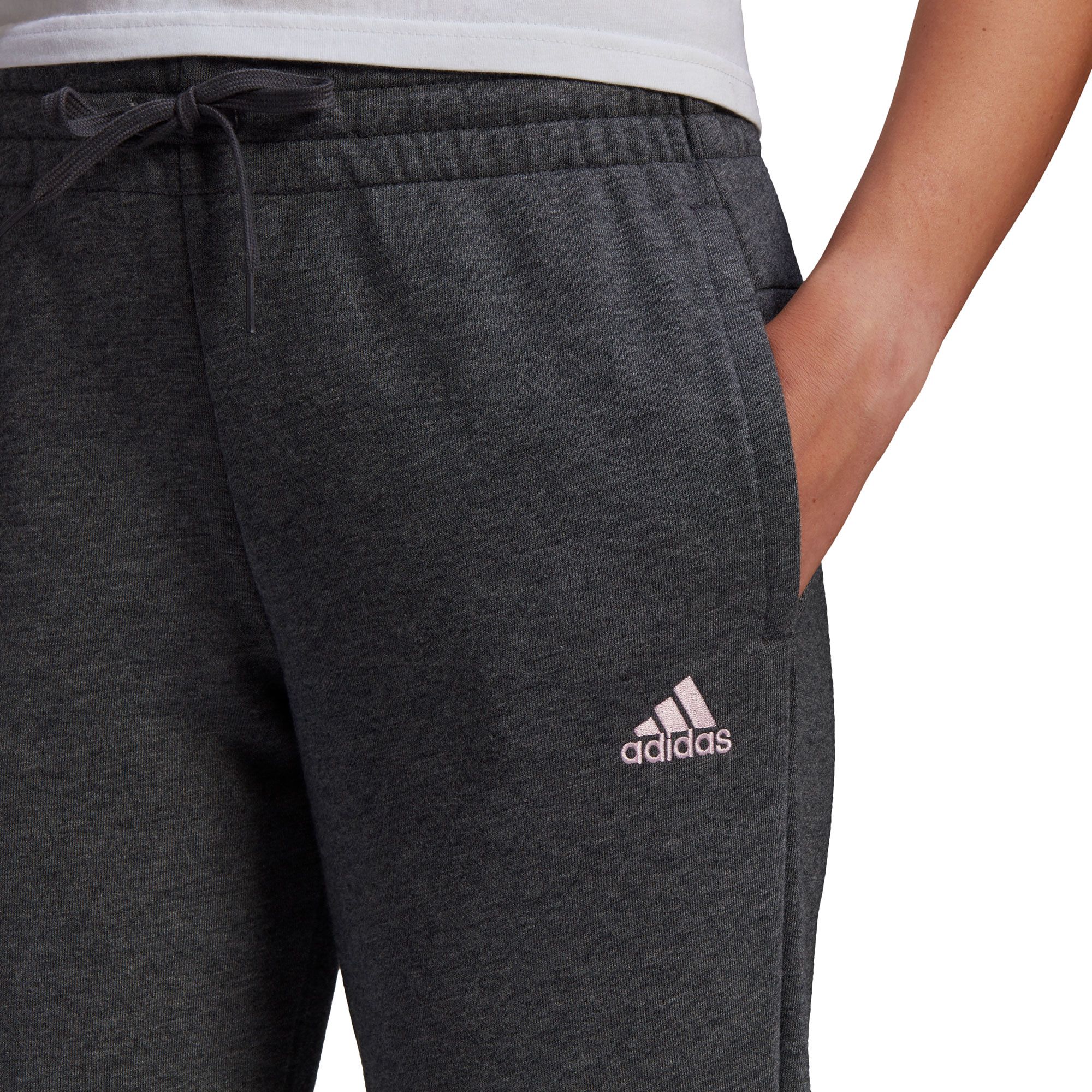 Pantalón Largo adidas Essentials Linear Mujer Gris - Fútbol Factory