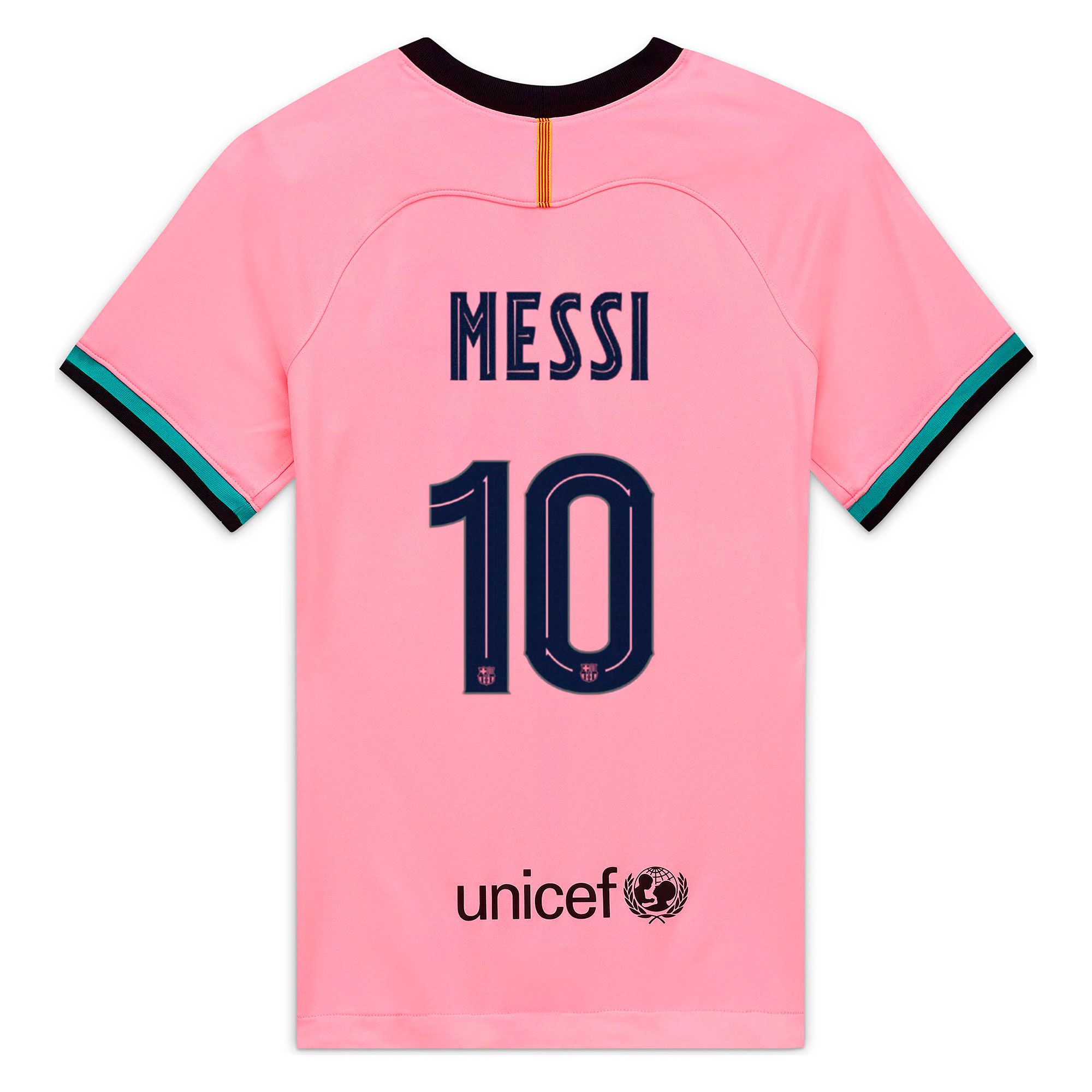 Camiseta 3ª FC Barcelona 2020/2021 Mujer Rosa Messi - Fútbol Factory