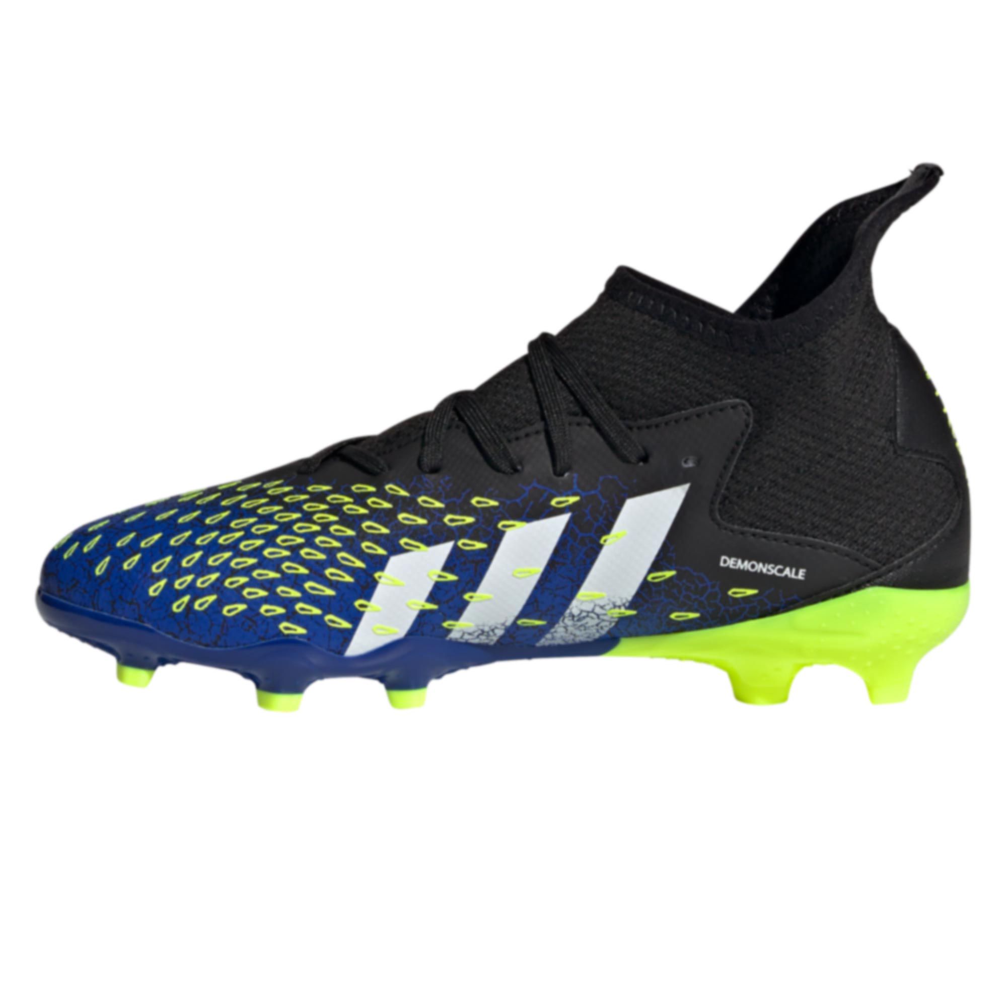 Botas de fútbol adidas Predator Freak.3 FG Niño Negro Azul - Fútbol Factory