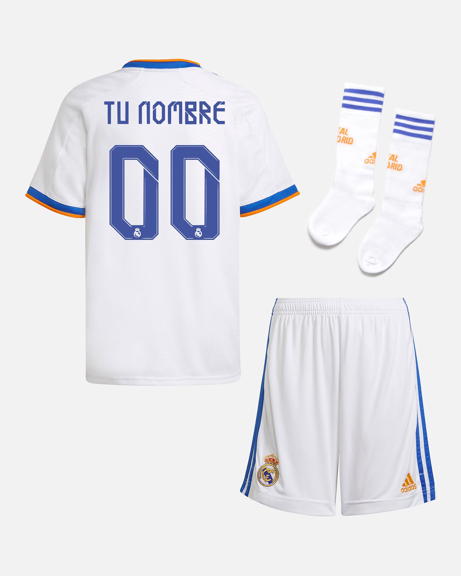 Conjunto 1ª Real Madrid 2021/2022 personalizada - Fútbol Factory