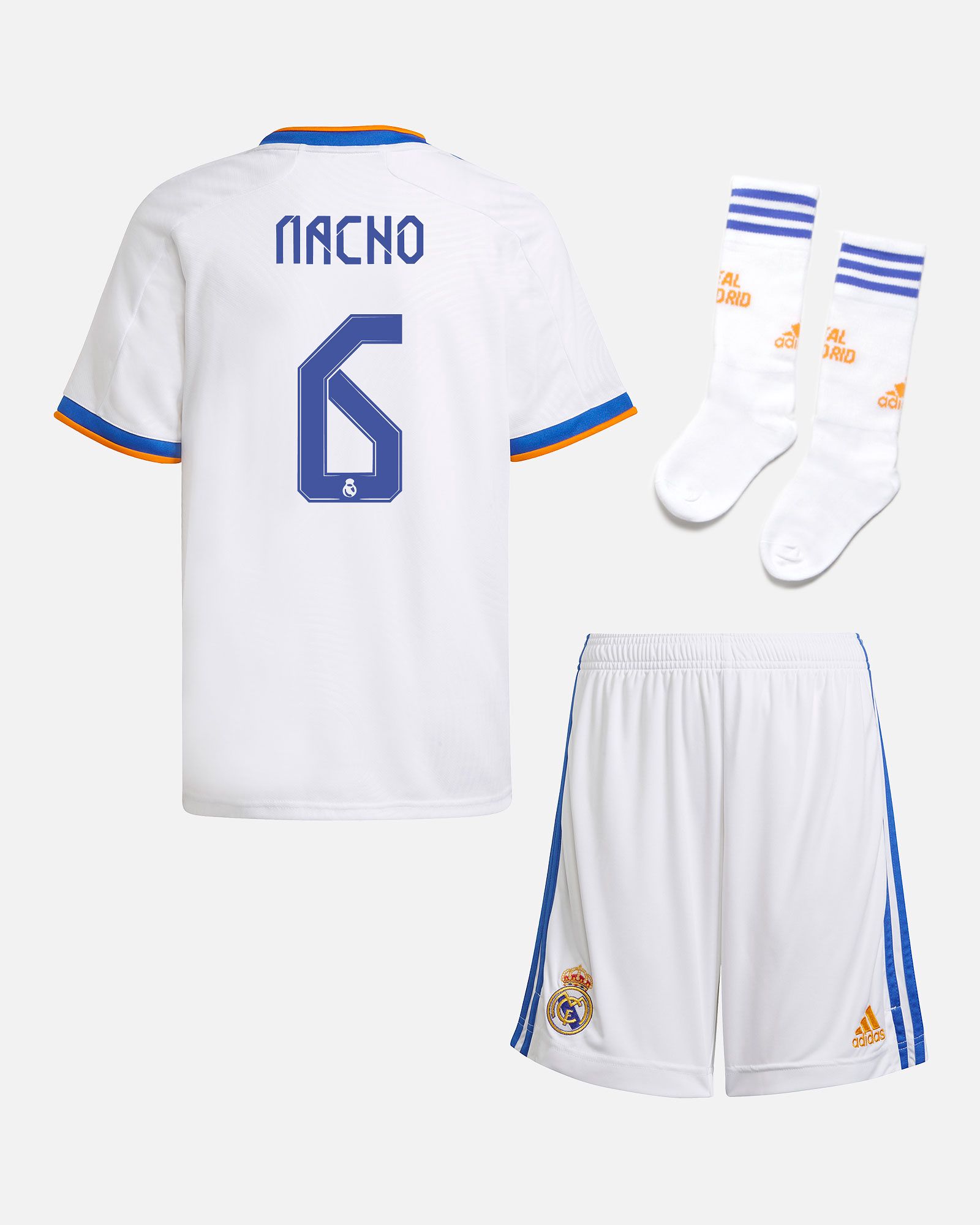 Conjunto 1ª Real Madrid 2021/2022 Nacho - Fútbol Factory