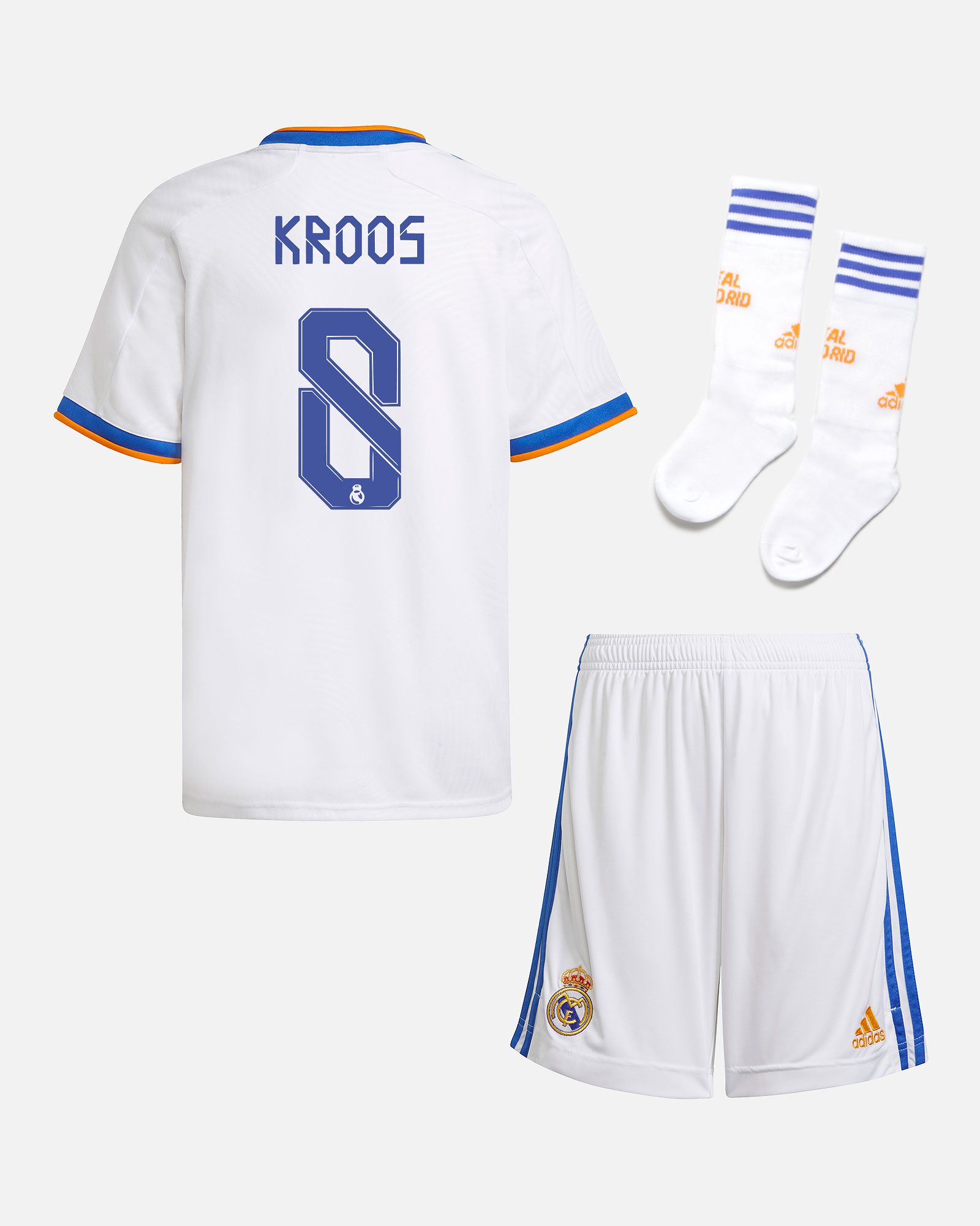 Conjunto 1ª Real Madrid 2021/2022 Kroos - Fútbol Factory
