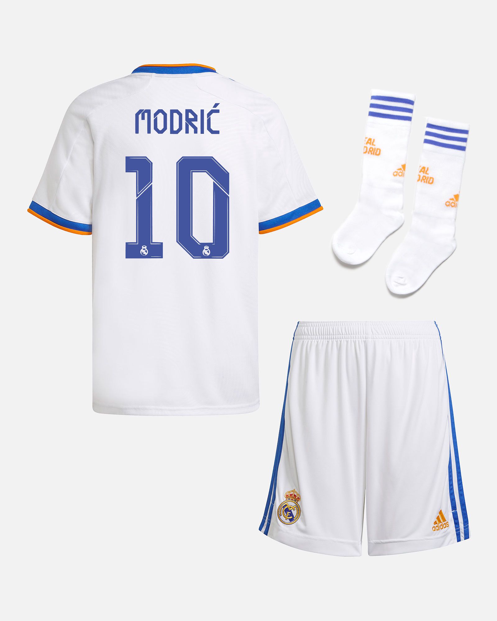 Conjunto 1ª Real Madrid 2021/2022 Modric - Fútbol Factory