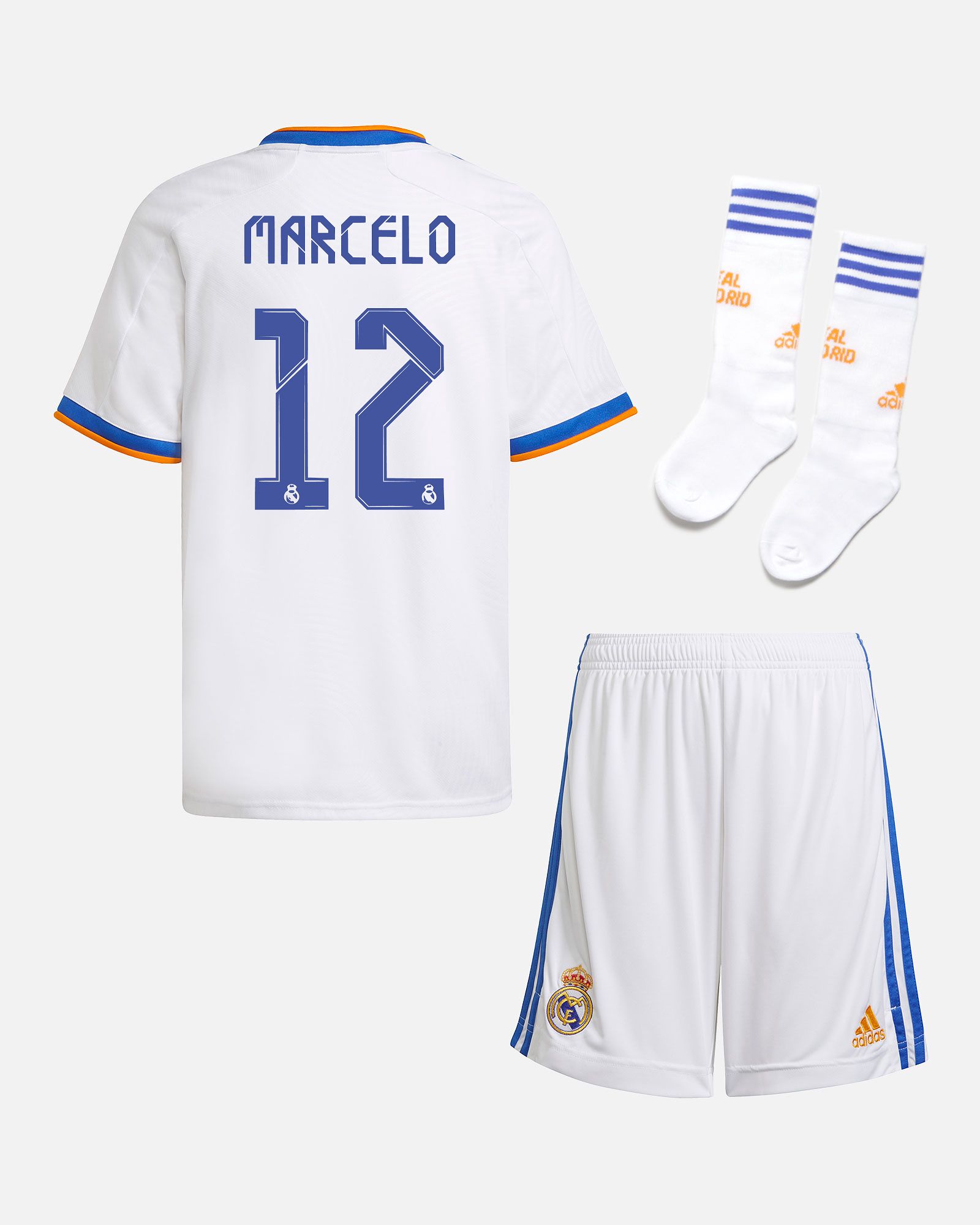 Conjunto 1ª Real Madrid 2021/2022 Marcelo - Fútbol Factory