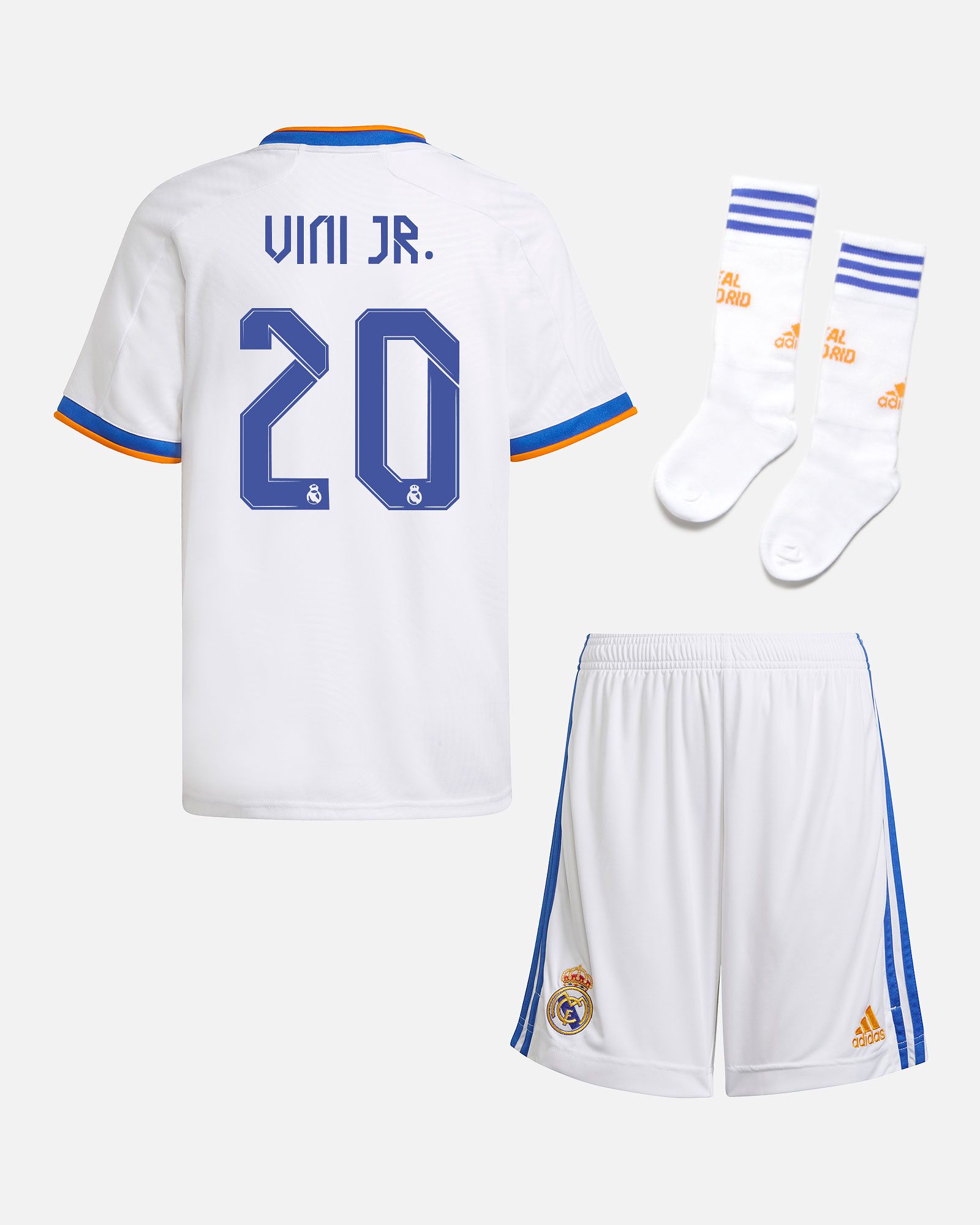 Conjunto 1ª Real Madrid 2021/2022 Vinicius JR - Fútbol Factory