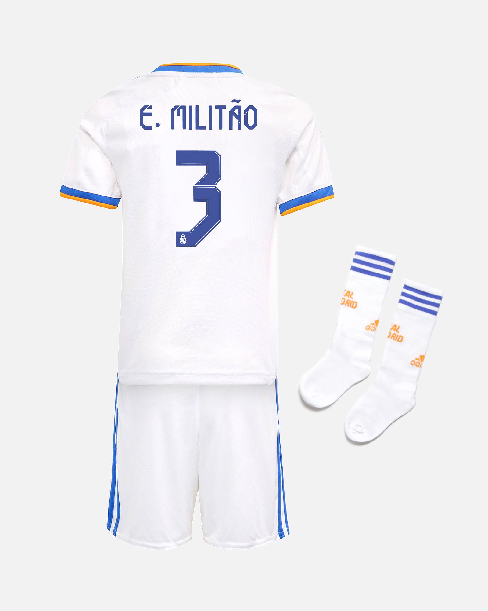 Miniconjunto 1ª Real Madrid 2021/2022 E. Militao - Fútbol Factory