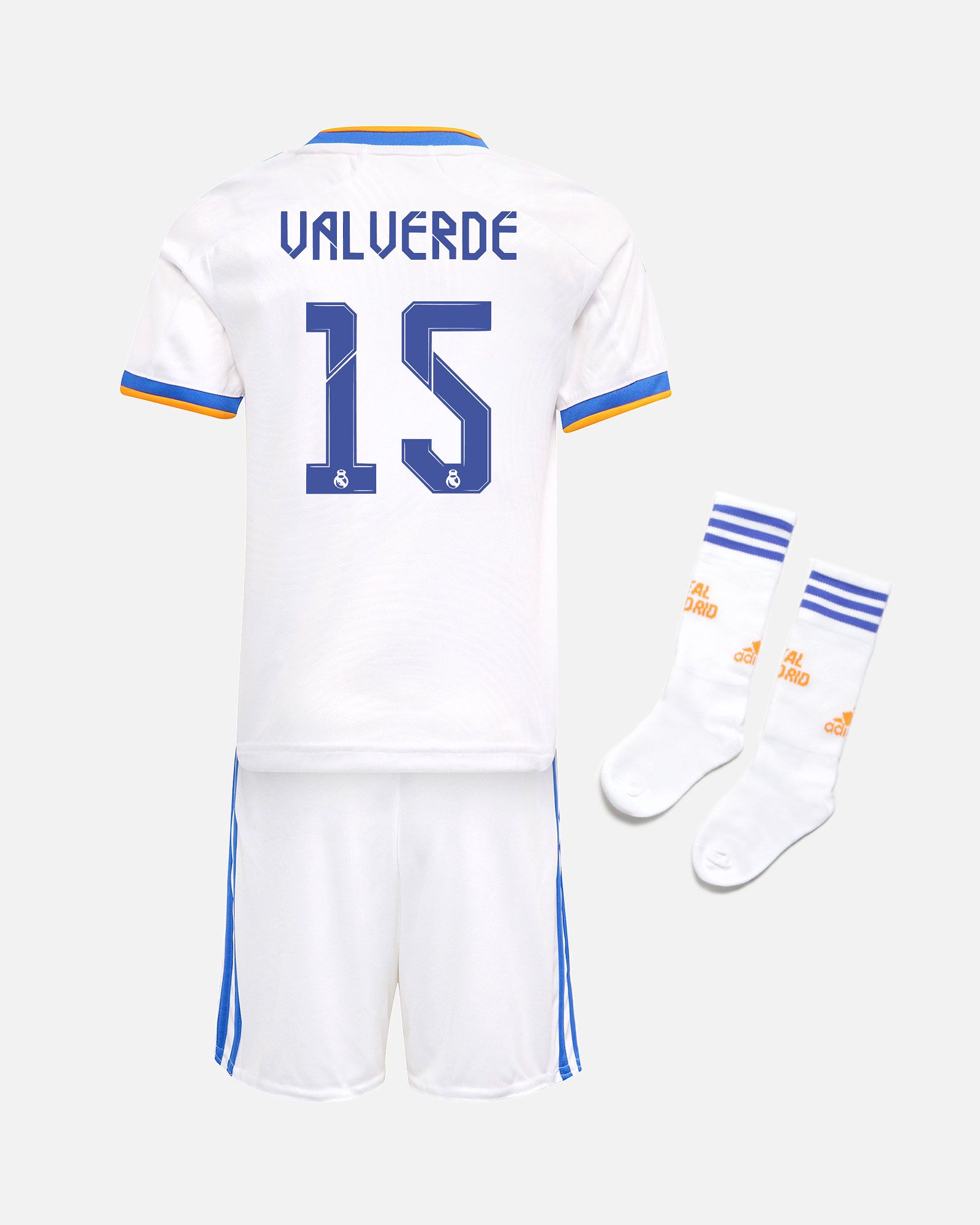 Miniconjunto 1ª Real Madrid 2021/2022 Valverde - Fútbol Factory