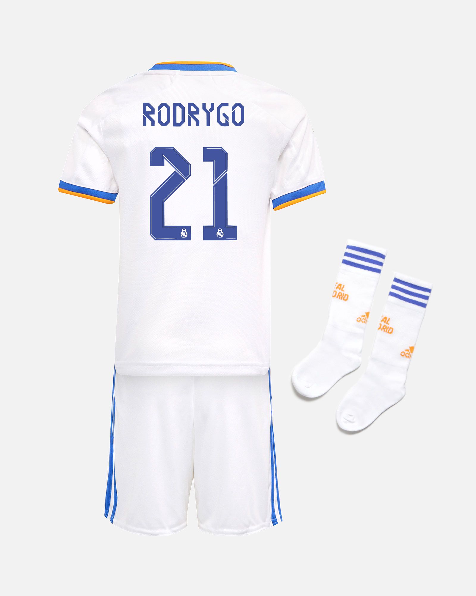 Miniconjunto 1ª Real Madrid 2021/2022 Rodrygo - Fútbol Factory