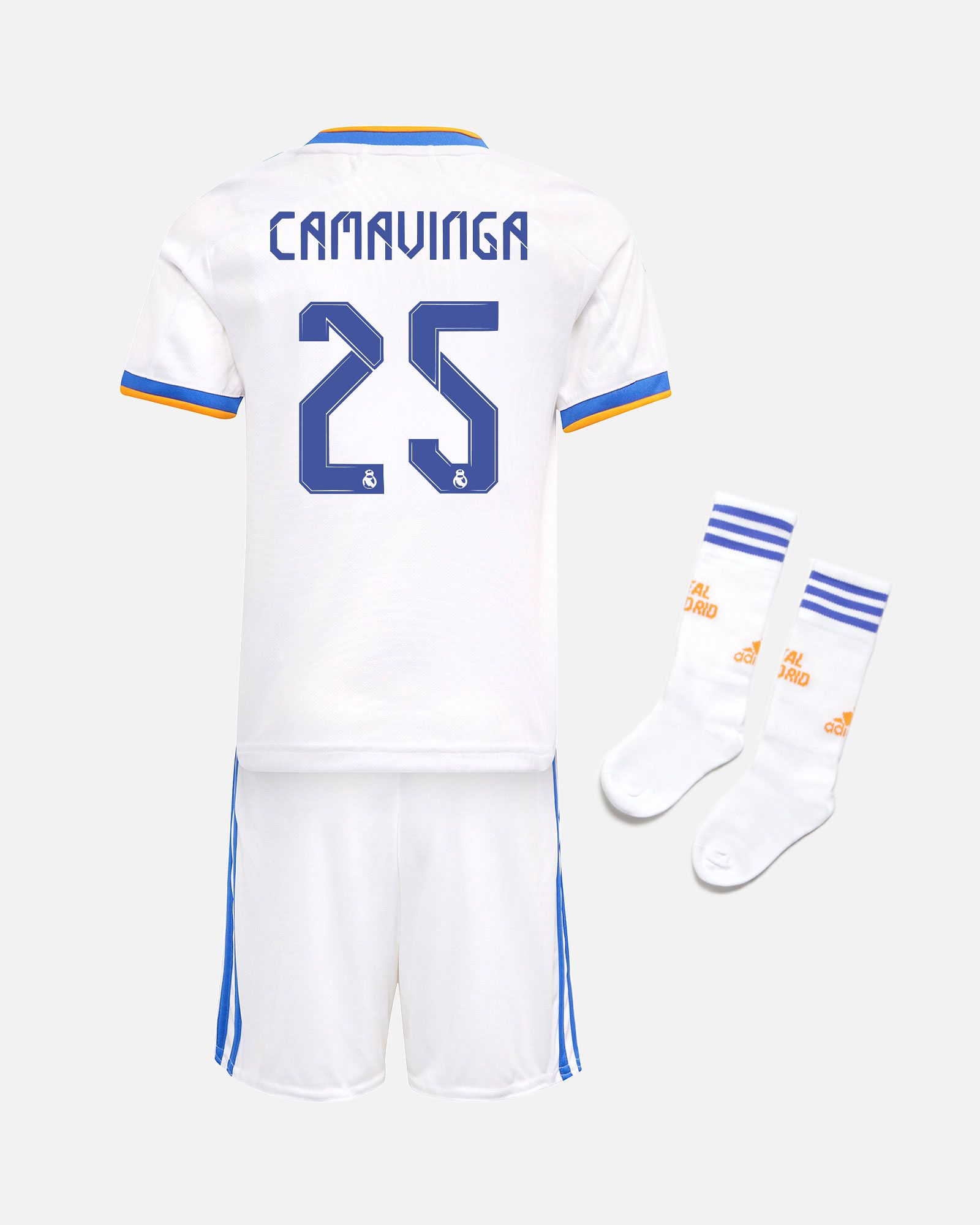 Miniconjunto 1ª Real Madrid 2021/2022 Camavinga - Fútbol Factory