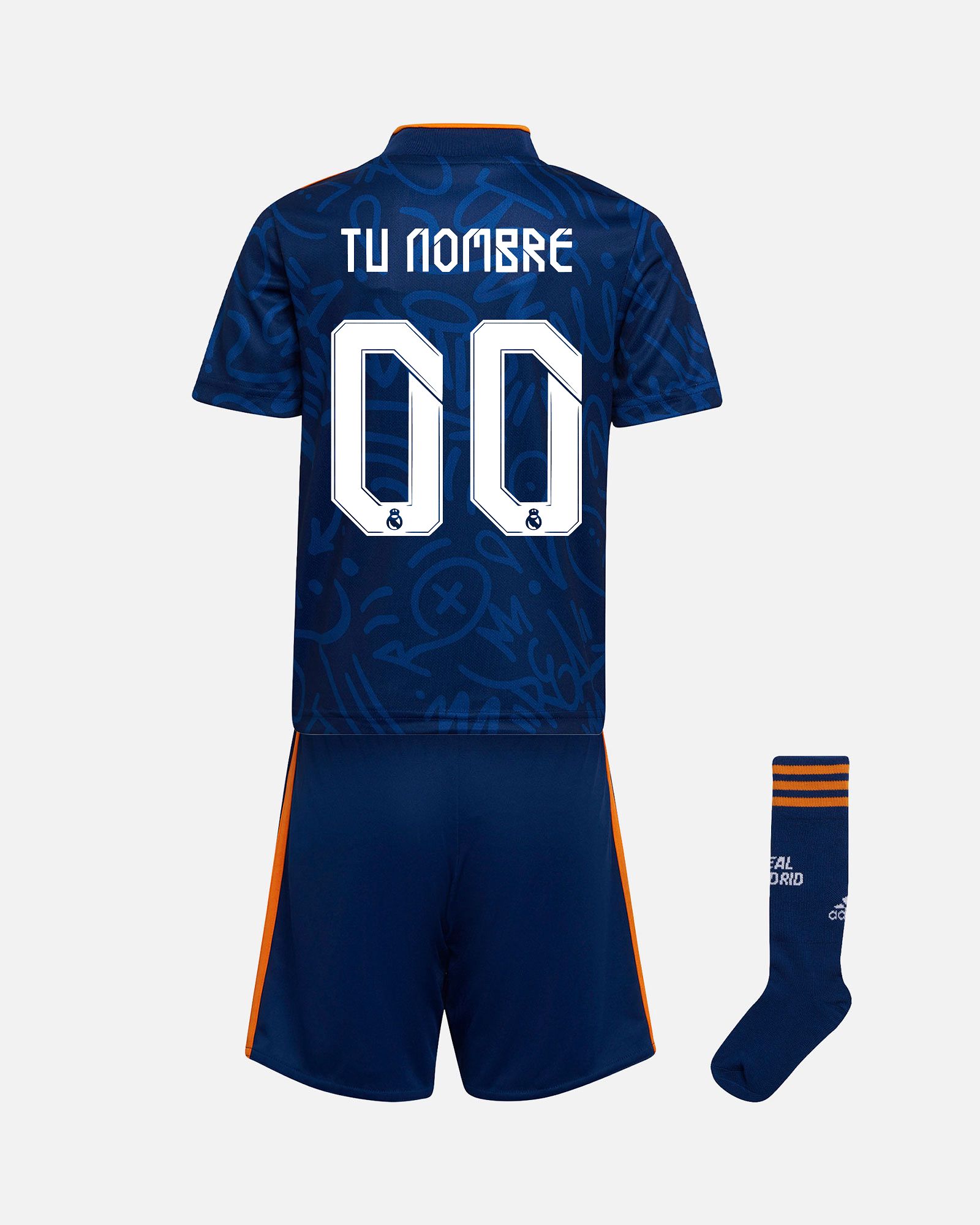 Miniconjunto 2ª Real Madrid 2021/2022 personalizada - Fútbol Factory
