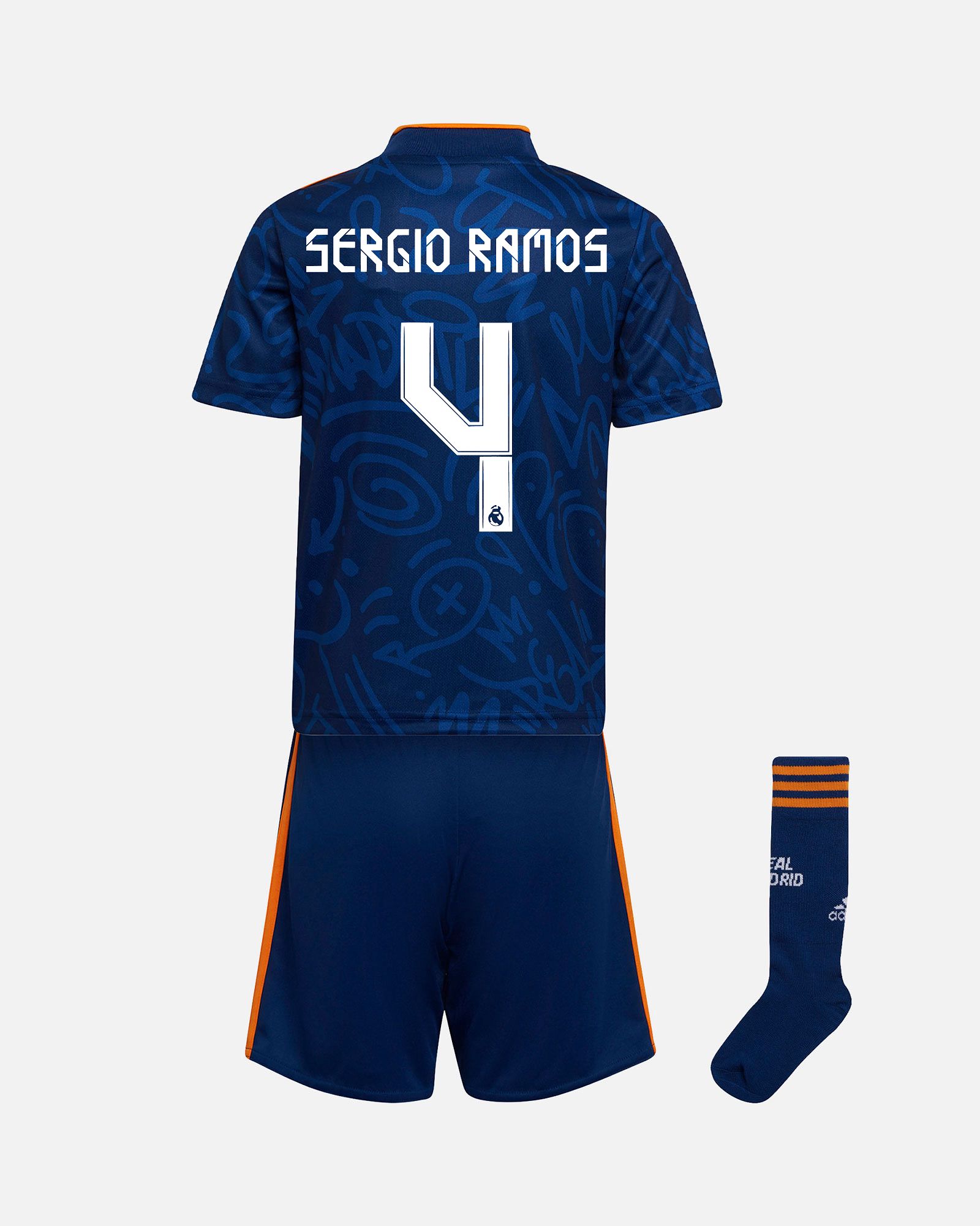 Miniconjunto 2ª Real Madrid 2021/2022 Sergio Ramos - Fútbol Factory