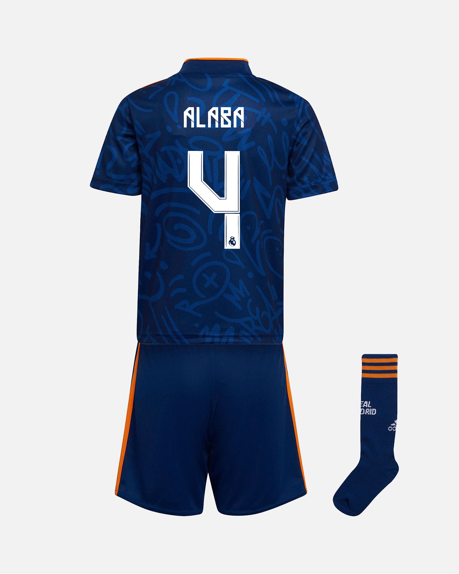 Miniconjunto 2ª Real Madrid 2021/2022 Alaba - Fútbol Factory